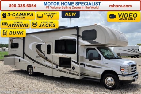 /SOLD 8/5/15
#1 Volume Selling Motor Home Dealer &amp; Thor Motor Coach Dealer in the World. &lt;iframe width=&quot;400&quot; height=&quot;300&quot; src=&quot;https://www.youtube.com/embed/VZXdH99Xe00&quot; frameborder=&quot;0&quot; allowfullscreen&gt;&lt;/iframe&gt; MSRP $112,514. New 2016 Thor Motor Coach Chateau Class C RV Model 31E bunk model with Ford E-450 chassis, Ford Triton V-10 engine &amp; 8,000 lb. trailer hitch. This unit measures approximately 32 feet 7 inches in length with a full-wall slide-out room, (2) LCD TVs with DVD player combo in the bunk beds and fully automatic leveling jacks. Options include the Premier Package which features a solid surface kitchen counter-top, roller shades, electronics power charging station, kitchen water filter system, LED ceiling lights, black tank flush, 30&quot; OTR microwave and a coach radio system with exterior speakers. Additional options include the all new HD-Max exterior color, exterior TV, power drivers seat, leatherette sofa, dual child safety tethers, (2) attic fans, a 15.0 BTU A/C upgrade, second auxiliary battery, spare tire kit, heated remote exterior mirrors with side cameras, leatherette driver/passenger chairs, cockpit carpet mat and wood dash applique. The Chateau Class C RV has an incredible list of standard features for 2016 as well including heated tanks, power windows and locks, power patio awning with integrated LED lighting, roof ladder, in-dash media center w/DVD/CD/AM/FM &amp; Bluetooth, deluxe exterior mirrors, oven, microwave, power vent in bath, skylight above shower, 4,000 Onan generator, auto transfer switch, cab A/C, battery disconnect switch, auxiliary battery (2 aux. batteries on 31 W model), gas/electric water heater and the RAPID CAMP remote system. Rapid Camp allows you to operate your slide-out room, generator, leveling jacks when applicable, power awning, selective lighting and more all from a touchscreen remote control. For additional information, brochures, and videos please visit Motor Home Specialist at  MHSRV .com or Call 800-335-6054. At Motor Home Specialist we DO NOT charge any prep or orientation fees like you will find at other dealerships. All sale prices include a 200 point inspection, interior and exterior wash &amp; detail of vehicle, a thorough coach orientation with an MHS technician, an RV Starter&#39;s kit, a night stay in our delivery park featuring landscaped and covered pads with full hook-ups and much more. Free airport shuttle available with purchase for out-of-town buyers. Read From THOUSANDS of Testimonials at MHSRV .com and See What They Had to Say About Their Experience at Motor Home Specialist. WHY PAY MORE?...... WHY SETTLE FOR LESS? 