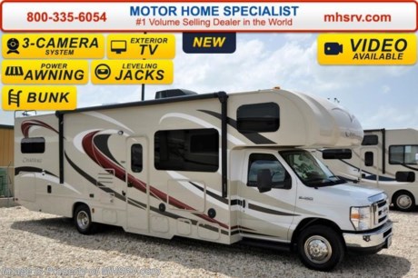 /MS 1/18/16 &lt;a href=&quot;http://www.mhsrv.com/thor-motor-coach/&quot;&gt;&lt;img src=&quot;http://www.mhsrv.com/images/sold-thor.jpg&quot; width=&quot;383&quot; height=&quot;141&quot; border=&quot;0&quot;/&gt;&lt;/a&gt;
&lt;iframe width=&quot;400&quot; height=&quot;300&quot; src=&quot;https://www.youtube.com/embed/scMBAkyf1JU&quot; frameborder=&quot;0&quot; allowfullscreen&gt;&lt;/iframe&gt; The Largest 911 Emergency Inventory Reduction Sale in MHSRV History is Going on NOW! Over 1000 RVs to Choose From at 1 Location!! Offer Ends Feb. 29th, 2016. Sale Price available at MHSRV.com or call 800-335-6054. You&#39;ll be glad you did! ***   #1 Volume Selling Motor Home Dealer &amp; Thor Motor Coach Dealer in the World. &lt;iframe width=&quot;400&quot; height=&quot;300&quot; src=&quot;https://www.youtube.com/embed/VZXdH99Xe00&quot; frameborder=&quot;0&quot; allowfullscreen&gt;&lt;/iframe&gt; MSRP $112,514. New 2016 Thor Motor Coach Chateau Class C RV Model 31E bunk model with Ford E-450 chassis, Ford Triton V-10 engine &amp; 8,000 lb. trailer hitch. This unit measures approximately 32 feet 7 inches in length with a full-wall slide-out room, (2) LCD TVs with DVD player combo in the bunk beds and fully automatic leveling jacks. Options include the Premier Package which features a solid surface kitchen counter-top, roller shades, electronics power charging station, kitchen water filter system, LED ceiling lights, black tank flush, 30&quot; OTR microwave and a coach radio system with exterior speakers. Additional options include the all new HD-Max exterior color, exterior TV, power drivers seat, leatherette sofa, dual child safety tethers, (2) attic fans, a 15.0 BTU A/C upgrade, second auxiliary battery, spare tire kit, heated remote exterior mirrors with side cameras, leatherette driver/passenger chairs, cockpit carpet mat and wood dash applique. The Chateau Class C RV has an incredible list of standard features for 2016 as well including heated tanks, power windows and locks, power patio awning with integrated LED lighting, roof ladder, in-dash media center w/DVD/CD/AM/FM &amp; Bluetooth, deluxe exterior mirrors, oven, microwave, power vent in bath, skylight above shower, 4,000 Onan generator, auto transfer switch, cab A/C, battery disconnect switch, auxiliary battery (2 aux. batteries on 31 W model), gas/electric water heater and the RAPID CAMP remote system. Rapid Camp allows you to operate your slide-out room, generator, leveling jacks when applicable, power awning, selective lighting and more all from a touchscreen remote control. For additional information, brochures, and videos please visit Motor Home Specialist at  MHSRV .com or Call 800-335-6054. At Motor Home Specialist we DO NOT charge any prep or orientation fees like you will find at other dealerships. All sale prices include a 200 point inspection, interior and exterior wash &amp; detail of vehicle, a thorough coach orientation with an MHS technician, an RV Starter&#39;s kit, a night stay in our delivery park featuring landscaped and covered pads with full hook-ups and much more. Free airport shuttle available with purchase for out-of-town buyers. Read From THOUSANDS of Testimonials at MHSRV .com and See What They Had to Say About Their Experience at Motor Home Specialist. WHY PAY MORE?...... WHY SETTLE FOR LESS? 