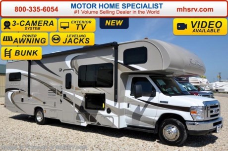 /TX 5-18-16 &lt;a href=&quot;http://www.mhsrv.com/thor-motor-coach/&quot;&gt;&lt;img src=&quot;http://www.mhsrv.com/images/sold-thor.jpg&quot; width=&quot;383&quot; height=&quot;141&quot; border=&quot;0&quot;/&gt;&lt;/a&gt;
#1 Volume Selling Motor Home Dealer &amp; Thor Motor Coach Dealer in the World. &lt;iframe width=&quot;400&quot; height=&quot;300&quot; src=&quot;https://www.youtube.com/embed/VZXdH99Xe00&quot; frameborder=&quot;0&quot; allowfullscreen&gt;&lt;/iframe&gt; MSRP $112,514. New 2016 Thor Motor Coach Four Winds Class C RV Model 31E bunk model with Ford E-450 chassis, Ford Triton V-10 engine &amp; 8,000 lb. trailer hitch. This unit measures approximately 32 feet 7 inches in length with a full-wall slide-out room, (2) LCD TVs with DVD player combo in the bunk beds and fully automatic leveling jacks. Options include the Premier Package which features a solid surface kitchen counter-top, roller shades, electronics power charging station, kitchen water filter system, LED ceiling lights, black tank flush, 30&quot; OTR microwave and a coach radio system with exterior speakers. Additional options include the all new HD-Max exterior color, exterior TV, leatherette sofa, dual child safety tethers, (2) attic fans, a 15.0 BTU A/C upgrade, second auxiliary battery, spare tire kit, heated remote exterior mirrors with side cameras, power driver&#39;s seat, leatherette driver/passenger chairs, cockpit carpet mat and wood dash applique. The Four Winds Class C RV has an incredible list of standard features for 2016 as well including heated tanks, power windows and locks, power patio awning with integrated LED lighting, roof ladder, in-dash media center w/DVD/CD/AM/FM &amp; Bluetooth, deluxe exterior mirrors, oven, microwave, power vent in bath, skylight above shower, 4,000 Onan generator, auto transfer switch, cab A/C, battery disconnect switch, auxiliary battery (2 aux. batteries on 31 W model), gas/electric water heater and the RAPID CAMP remote system. Rapid Camp allows you to operate your slide-out room, generator, power awning, selective lighting and more all from a touchscreen remote control. For additional information, brochures, and videos please visit Motor Home Specialist at  MHSRV .com or Call 800-335-6054. At Motor Home Specialist we DO NOT charge any prep or orientation fees like you will find at other dealerships. All sale prices include a 200 point inspection, interior and exterior wash &amp; detail of vehicle, a thorough coach orientation with an MHS technician, an RV Starter&#39;s kit, a night stay in our delivery park featuring landscaped and covered pads with full hook-ups and much more. Free airport shuttle available with purchase for out-of-town buyers. Read From THOUSANDS of Testimonials at MHSRV .com and See What They Had to Say About Their Experience at Motor Home Specialist. WHY PAY MORE?...... WHY SETTLE FOR LESS? 