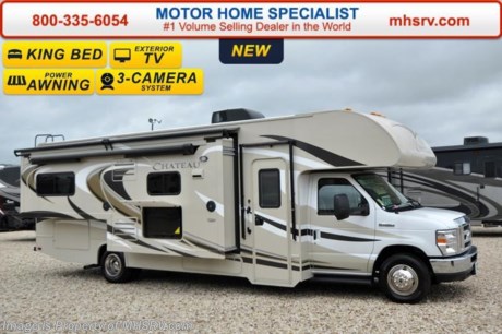/SOLD 9/28/15 TX
#1 Volume Selling Motor Home Dealer in the World. MSRP $100,558. New 2016 Thor Motor Coach Chateau Class C RV Model 28F with Ford E-450 chassis, Ford Triton V-10 engine &amp; 8,000 lb. trailer hitch. This unit measures approximately 29 feet 7 inches in length with a slide, heated tanks, power patio awning and king size bed. Optional equipment includes the all new HD-Max exterior color, cabover entertainment center with 39&quot; TV and soundbar, exterior TV, convection microwave, child safety tether, upgraded A/C, exterior shower, second auxiliary battery, spare tire, heated &amp; remote exterior mirrors with side cameras, leatherette driver &amp; passenger chairs, cockpit carpet mat and wood dash applique. The Chateau Class C RV has an incredible list of standard features for 2016 as well including power windows and locks, power patio awning with integrated LED lighting, roof ladder, in-dash media center w/DVD/CD/AM/FM &amp; Bluetooth, deluxe exterior mirrors, refrigerator, oven, microwave, power vent in bath, skylight above shower, 4000 Onan generator, auto transfer switch, roof A/C, cab A/C, battery disconnect switch, auxiliary battery, gas/electric water heater and much more. For additional information, brochures, and videos please visit Motor Home Specialist at  MHSRV .com or Call 800-335-6054. At Motor Home Specialist we DO NOT charge any prep or orientation fees like you will find at other dealerships. All sale prices include a 200 point inspection, interior and exterior wash &amp; detail of vehicle, a thorough coach orientation with an MHS technician, an RV Starter&#39;s kit, a night stay in our delivery park featuring landscaped and covered pads with full hook-ups and much more. Free airport shuttle available with purchase for out-of-town buyers. Read From THOUSANDS of Testimonials at MHSRV .com and See What They Had to Say About Their Experience at Motor Home Specialist. WHY PAY MORE?...... WHY SETTLE FOR LESS? 