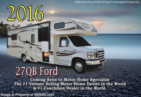 /SOLD - 7/16/15- TX
Family Owned &amp; Operated and the #1 Volume Selling Motor Home Dealer in the World as well as the #1 Coachmen Dealer in the World. &lt;object width=&quot;400&quot; height=&quot;300&quot;&gt;&lt;param name=&quot;movie&quot; value=&quot;http://www.youtube.com/v/fBpsq4hH-Ws?version=3&amp;amp;hl=en_US&quot;&gt;&lt;/param&gt;&lt;param name=&quot;allowFullScreen&quot; value=&quot;true&quot;&gt;&lt;/param&gt;&lt;param name=&quot;allowscriptaccess&quot; value=&quot;always&quot;&gt;&lt;/param&gt;&lt;embed src=&quot;http://www.youtube.com/v/fBpsq4hH-Ws?version=3&amp;amp;hl=en_US&quot; type=&quot;application/x-shockwave-flash&quot; width=&quot;400&quot; height=&quot;300&quot; allowscriptaccess=&quot;always&quot; allowfullscreen=&quot;true&quot;&gt;&lt;/embed&gt;&lt;/object&gt;  
MSRP $85,764. New 2016 Coachmen Freelander Model 27QBF. This Class C RV measures approximately 29 feet 6 inches in length and features a sofa, dinette &amp; plenty of sleeping area. This beautiful class C RV includes Coachmen&#39;s Lead Dog Package featuring tinted windows, 3 burner range with oven, stainless steel wheel inserts, back-up camera, power awning, LED exterior &amp; interior lighting, solar ready, rear ladder, 50 gallon freshwater tank, slide-out awnings (when applicable), 5,000 lb. hitch &amp; wire, glass door shower, Onan generator, 80&quot; long bed, roller bearing drawer glides, Azdel Composite sidewall, Thermo-foil counter-tops and Travel easy roadside assistance.  Additional options include the beautiful Platinum wood color, swivel passenger seat, exterior privacy windshield cover, spare tire, heated tanks, child safety net &amp; ladder, cockpit table, 15,000 BTU A/C with heat pump, exterior entertainment center and a LCD TV/DVD player. The Coachmen Freelander 27QBF also features a Ford E-350 chassis, a 55 gallon fuel tank and much more.  For additional coach information, brochures, window sticker, videos, photos, Freelander reviews, testimonials as well as additional information about Motor Home Specialist and our manufacturers&#39; please visit us at MHSRV .com or call 800-335-6054. At Motor Home Specialist we DO NOT charge any prep or orientation fees like you will find at other dealerships. All sale prices include a 200 point inspection, interior and exterior wash &amp; detail of vehicle, a thorough coach orientation with an MHS technician, an RV Starter&#39;s kit, a night stay in our delivery park featuring landscaped and covered pads with full hook-ups and much more. Free airport shuttle available with purchase for out-of-town buyers. WHY PAY MORE?... WHY SETTLE FOR LESS?  