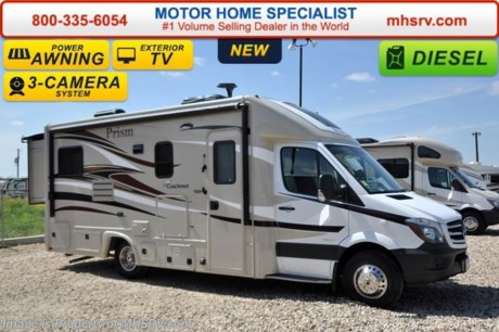 /AL 02/15/16 &lt;a href=&quot;http://www.mhsrv.com/coachmen-rv/&quot;&gt;&lt;img src=&quot;http://www.mhsrv.com/images/sold-coachmen.jpg&quot; width=&quot;383&quot; height=&quot;141&quot; border=&quot;0&quot;/&gt;&lt;/a&gt;
&lt;iframe width=&quot;400&quot; height=&quot;300&quot; src=&quot;https://www.youtube.com/embed/scMBAkyf1JU&quot; frameborder=&quot;0&quot; allowfullscreen&gt;&lt;/iframe&gt; EXTRA! EXTRA!  The Largest 911 Emergency Inventory Reduction Sale in MHSRV History is Going on NOW!  Over 1000 RVs to Choose From at 1 Location! Take an EXTRA! EXTRA! 2% off our already drastically reduced sale price now through Feb. 29th, 2016.  Sale Price available at MHSRV.com or call 800-335-6054. You&#39;ll be glad you did! ***  Family Owned &amp; Operated and the #1 Volume Selling Motor Home Dealer in the World as well as the #1 Coachmen Dealer in the World. MSRP $114,174. New 2016 Coachmen Prism B+ Sprinter Diesel. Model 24G. This RV measures approximately 24 feet 10 inches in length with 2 slide-out rooms. Optional equipment includes the Banner package featuring a back up camera &amp; monitor, satellite radio, power awning, stainless steel wheel liners, MCD window shades, euro style refrigerator, cook top with glass cover, LED lights, exterior entertainment center, woodgrain dash applique, upgraded swivel pilot &amp; passenger seats, power skylight/roof vent, roller bearing drawer glides, rear stabilizers, Travel Easy Roadside Assistance &amp; exterior privacy windshield cover. Additional options include a upgraded 15,000 BTU A/C with heat pump, side view cameras, rear slide-out awning, side slide-out awning and the exterior camp table. The Prism&#39;s impressive list of standards include a 3.0L V-6 turbo diesel engine, sunroof with night shade, hardwood cabinet doors, MCD roller shades, coach TV with DVD player, convection oven power vent, water heater, heated tanks, exterior shower and much more. For additional coach information, brochure, window sticker, videos, photos, Prism customer reviews &amp; testimonials please visit Motor Home Specialist at MHSRV .com or call 800-335-6054. At MHS we DO NOT charge any prep or orientation fees like you will find at other dealerships. All sale prices include a 200 point inspection, interior &amp; exterior wash &amp; detail of vehicle, a thorough coach orientation with an MHS technician, an RV Starter&#39;s kit, a nights stay in our delivery park featuring landscaped and covered pads with full hook-ups and much more. WHY PAY MORE?... WHY SETTLE FOR LESS? &lt;object width=&quot;400&quot; height=&quot;300&quot;&gt;&lt;param name=&quot;movie&quot; value=&quot;http://www.youtube.com/v/fBpsq4hH-Ws?version=3&amp;amp;hl=en_US&quot;&gt;&lt;/param&gt;&lt;param name=&quot;allowFullScreen&quot; value=&quot;true&quot;&gt;&lt;/param&gt;&lt;param name=&quot;allowscriptaccess&quot; value=&quot;always&quot;&gt;&lt;/param&gt;&lt;embed src=&quot;http://www.youtube.com/v/fBpsq4hH-Ws?version=3&amp;amp;hl=en_US&quot; type=&quot;application/x-shockwave-flash&quot; width=&quot;400&quot; height=&quot;300&quot; allowscriptaccess=&quot;always&quot; allowfullscreen=&quot;true&quot;&gt;&lt;/embed&gt;&lt;/object&gt; 