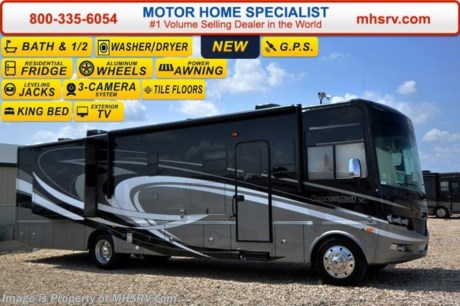 /SOLD 9/28/15 TX
Family Owned &amp; Operated and the #1 Volume Selling Motor Home Dealer in the World as well as the #1 Georgetown Dealer in the World. MSRP $181,471. New 2016 Forest River Georgetown: Model 360XL. This RV is approximately 37 feet 11 inches in length featuring 2 slide-out rooms, king bed and a residential refrigerator. Optional equipment include the Black Diamond package which includes solid Cherry hardwood interior with Ebony Forest Stain, Weathered Barnwood ceramic tile flooring, color coordinated cockpit area, Marbled White solid surface countertops, custom hardwood dinette table, hidden cabinet door hinges, back lit cabinet door in entertainment center, unique bedroom decor, Serta Trump mattress, custom fabrics and leatherettes. Standard and optional equipment for 2016 includes the beautiful full body paint, a 2nd ducted roof A/C with heat strip (rear), upgraded 15.0 ducted roof A/C with heat strip (front), Fantastic Fan in bathroom, power driver&#39;s seat, dual pane windows, washer/dryer combo, convection microwave with oven, front overhead bunk, porcelain tile, rear mud flap and exterior entertainment center. The all new 2016 Forest River Georgetown also features a Triton V-10 engine, aluminum wheels, 24,000 lb. Ford chassis, Arctic pack, 5500 Onan generator, side swing baggage doors, auto transfer switch, color side view cameras, power heated side mirrors, stainless steel appliances, flat panel TVs and much more. For additional coach information, brochures, window sticker, videos, photos, Georgetown reviews, testimonials as well as additional information about Motor Home Specialist and our manufacturers&#39; please visit us at MHSRV .com or call 800-335-6054. At Motor Home Specialist we DO NOT charge any prep or orientation fees like you will find at other dealerships. All sale prices include a 200 point inspection, interior and exterior wash &amp; detail of vehicle, a thorough coach orientation with an MHS technician, an RV Starter&#39;s kit, a night stay in our delivery park featuring landscaped and covered pads with full hook-ups and much more. Free airport shuttle available with purchase for out-of-town buyers. WHY PAY MORE?... WHY SETTLE FOR LESS?  &lt;object width=&quot;400&quot; height=&quot;300&quot;&gt;&lt;param name=&quot;movie&quot; value=&quot;http://www.youtube.com/v/fBpsq4hH-Ws?version=3&amp;amp;hl=en_US&quot;&gt;&lt;/param&gt;&lt;param name=&quot;allowFullScreen&quot; value=&quot;true&quot;&gt;&lt;/param&gt;&lt;param name=&quot;allowscriptaccess&quot; value=&quot;always&quot;&gt;&lt;/param&gt;&lt;embed src=&quot;http://www.youtube.com/v/fBpsq4hH-Ws?version=3&amp;amp;hl=en_US&quot; type=&quot;application/x-shockwave-flash&quot; width=&quot;400&quot; height=&quot;300&quot; allowscriptaccess=&quot;always&quot; allowfullscreen=&quot;true&quot;&gt;&lt;/embed&gt;&lt;/object&gt;