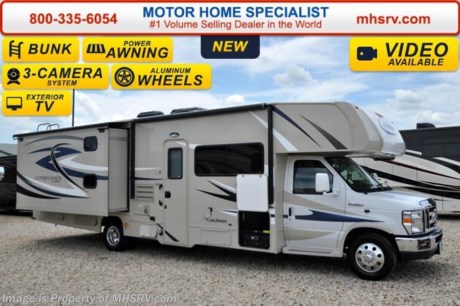 /TX 3/21/16 &lt;a href=&quot;http://www.mhsrv.com/coachmen-rv/&quot;&gt;&lt;img src=&quot;http://www.mhsrv.com/images/sold-coachmen.jpg&quot; width=&quot;383&quot; height=&quot;141&quot; border=&quot;0&quot;/&gt;&lt;/a&gt;
Family Owned &amp; Operated and the #1 Volume Selling Motor Home Dealer in the World as well as the #1 Coachmen in the World. &lt;object width=&quot;400&quot; height=&quot;300&quot;&gt;&lt;param name=&quot;movie&quot; value=&quot;//www.youtube.com/v/rUwAfncaG3M?version=3&amp;amp;hl=en_US&quot;&gt;&lt;/param&gt;&lt;param name=&quot;allowFullScreen&quot; value=&quot;true&quot;&gt;&lt;/param&gt;&lt;param name=&quot;allowscriptaccess&quot; value=&quot;always&quot;&gt;&lt;/param&gt;&lt;embed src=&quot;//www.youtube.com/v/rUwAfncaG3M?version=3&amp;amp;hl=en_US&quot; type=&quot;application/x-shockwave-flash&quot; width=&quot;400&quot; height=&quot;300&quot; allowscriptaccess=&quot;always&quot; allowfullscreen=&quot;true&quot;&gt;&lt;/embed&gt;&lt;/object&gt;  
MSRP $103,817. New 2016 Coachmen Leprechaun Bunk Model. Model 320BHF. This Luxury Class C RV measures approximately 32 feet 11 inches in length and is powered by a Ford Triton V-10 engine and E-450 Super Duty chassis. This beautiful RV includes the Leprechaun Banner Edition which features tinted windows, rear ladder, upgraded sofa, child safety net and ladder (N/A with front entertainment center), Bluetooth AM/FM/CD monitoring &amp; back up camera, power awning, LED exterior &amp; interior lighting, pop-up power tower, 50 gallon fresh water tank, 5K lb. hitch &amp; wire, slide out awning, glass shower door, Onan generator, 80&quot; long bed, night shades, roller bearing drawer glides, Travel Easy Roadside Assistance &amp; Azdel composite sidewalls. Options include a molded front cap W/LED lights, aluminum rims, spare tire, swivel driver seat, exterior privacy windshield cover, 15,000 BTU A/C with heat pump, air assist suspension, cockpit table, exterior entertainment center and the entertainment package featuring a large coach TV/DVD player &amp; two bunk TVs with DVD players. This amazing class C also features the Leprechaun Luxury package that includes side view cameras, driver &amp; passenger leatherette seat covers, heated &amp; remote mirrors, convection microwave, wood grain dash applique, upgraded Serta Mattress (N/A 260 DS), 6 gallon gas/electric water heater, dual coach batteries, cab-over &amp; bedroom power vent fan and heated tank pads.  For additional coach information, brochures, window sticker, videos, photos, Leprechaun reviews, testimonials as well as additional information about Motor Home Specialist and our manufacturers&#39; please visit us at MHSRV .com or call 800-335-6054. At Motor Home Specialist we DO NOT charge any prep or orientation fees like you will find at other dealerships. All sale prices include a 200 point inspection, interior and exterior wash &amp; detail of vehicle, a thorough coach orientation with an MHS technician, an RV Starter&#39;s kit, a night stay in our delivery park featuring landscaped and covered pads with full hook-ups and much more. Free airport shuttle available with purchase for out-of-town buyers. WHY PAY MORE?... WHY SETTLE FOR LESS?  &lt;object width=&quot;400&quot; height=&quot;300&quot;&gt;&lt;param name=&quot;movie&quot; value=&quot;http://www.youtube.com/v/fBpsq4hH-Ws?version=3&amp;amp;hl=en_US&quot;&gt;&lt;/param&gt;&lt;param name=&quot;allowFullScreen&quot; value=&quot;true&quot;&gt;&lt;/param&gt;&lt;param name=&quot;allowscriptaccess&quot; value=&quot;always&quot;&gt;&lt;/param&gt;&lt;embed src=&quot;http://www.youtube.com/v/fBpsq4hH-Ws?version=3&amp;amp;hl=en_US&quot; type=&quot;application/x-shockwave-flash&quot; width=&quot;400&quot; height=&quot;300&quot; allowscriptaccess=&quot;always&quot; allowfullscreen=&quot;true&quot;&gt;&lt;/embed&gt;&lt;/object&gt;
