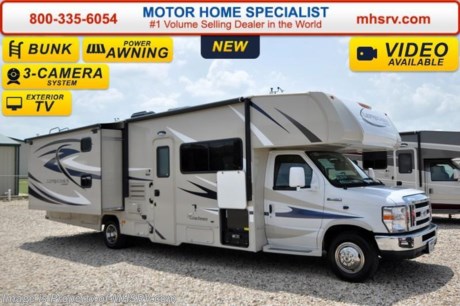 /TX 5-9-16 &lt;a href=&quot;http://www.mhsrv.com/coachmen-rv/&quot;&gt;&lt;img src=&quot;http://www.mhsrv.com/images/sold-coachmen.jpg&quot; width=&quot;383&quot; height=&quot;141&quot; border=&quot;0&quot;/&gt;&lt;/a&gt;
Family Owned &amp; Operated and the #1 Volume Selling Motor Home Dealer in the World as well as the #1 Coachmen in the World. &lt;object width=&quot;400&quot; height=&quot;300&quot;&gt;&lt;param name=&quot;movie&quot; value=&quot;//www.youtube.com/v/rUwAfncaG3M?version=3&amp;amp;hl=en_US&quot;&gt;&lt;/param&gt;&lt;param name=&quot;allowFullScreen&quot; value=&quot;true&quot;&gt;&lt;/param&gt;&lt;param name=&quot;allowscriptaccess&quot; value=&quot;always&quot;&gt;&lt;/param&gt;&lt;embed src=&quot;//www.youtube.com/v/rUwAfncaG3M?version=3&amp;amp;hl=en_US&quot; type=&quot;application/x-shockwave-flash&quot; width=&quot;400&quot; height=&quot;300&quot; allowscriptaccess=&quot;always&quot; allowfullscreen=&quot;true&quot;&gt;&lt;/embed&gt;&lt;/object&gt;  MSRP $103,388. New 2016 Coachmen Leprechaun Bunk Model. Model 320BHF. This Luxury Class C RV measures approximately 32 feet 11 inches in length and is powered by a Ford Triton V-10 engine and E-450 Super Duty chassis. This beautiful RV includes the Leprechaun Banner Edition which features tinted windows, rear ladder, upgraded sofa, child safety net and ladder (N/A with front entertainment center), Bluetooth AM/FM/CD monitoring &amp; back up camera, power awning, LED exterior &amp; interior lighting, pop-up power tower, 50 gallon fresh water tank, 5K lb. hitch &amp; wire, slide out awning, glass shower door, Onan generator, 80&quot; long bed, night shades, roller bearing drawer glides, Travel Easy Roadside Assistance &amp; Azdel composite sidewalls. Options include a molded front cap W/LED lights, spare tire, swivel driver seat, exterior privacy windshield cover, 15,000 BTU A/C with heat pump, air assist suspension, cockpit table, exterior entertainment center and the entertainment package featuring a large coach TV/DVD player &amp; two bunk TVs with DVD players. This amazing class C also features the Leprechaun Luxury package that includes side view cameras, driver &amp; passenger leatherette seat covers, heated &amp; remote mirrors, convection microwave, wood grain dash applique, upgraded Serta Mattress (N/A 260 DS), 6 gallon gas/electric water heater, dual coach batteries, cab-over &amp; bedroom power vent fan and heated tank pads.  For additional coach information, brochures, window sticker, videos, photos, Leprechaun reviews, testimonials as well as additional information about Motor Home Specialist and our manufacturers&#39; please visit us at MHSRV .com or call 800-335-6054. At Motor Home Specialist we DO NOT charge any prep or orientation fees like you will find at other dealerships. All sale prices include a 200 point inspection, interior and exterior wash &amp; detail of vehicle, a thorough coach orientation with an MHS technician, an RV Starter&#39;s kit, a night stay in our delivery park featuring landscaped and covered pads with full hook-ups and much more. Free airport shuttle available with purchase for out-of-town buyers. WHY PAY MORE?... WHY SETTLE FOR LESS?  &lt;object width=&quot;400&quot; height=&quot;300&quot;&gt;&lt;param name=&quot;movie&quot; value=&quot;http://www.youtube.com/v/fBpsq4hH-Ws?version=3&amp;amp;hl=en_US&quot;&gt;&lt;/param&gt;&lt;param name=&quot;allowFullScreen&quot; value=&quot;true&quot;&gt;&lt;/param&gt;&lt;param name=&quot;allowscriptaccess&quot; value=&quot;always&quot;&gt;&lt;/param&gt;&lt;embed src=&quot;http://www.youtube.com/v/fBpsq4hH-Ws?version=3&amp;amp;hl=en_US&quot; type=&quot;application/x-shockwave-flash&quot; width=&quot;400&quot; height=&quot;300&quot; allowscriptaccess=&quot;always&quot; allowfullscreen=&quot;true&quot;&gt;&lt;/embed&gt;&lt;/object&gt;