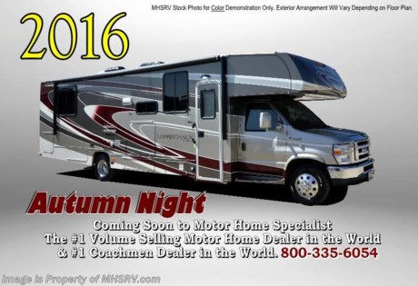 /WA 5/29/15 &lt;a href=&quot;http://www.mhsrv.com/coachmen-rv/&quot;&gt;&lt;img src=&quot;http://www.mhsrv.com/images/sold-coachmen.jpg&quot; width=&quot;383&quot; height=&quot;141&quot; border=&quot;0&quot; /&gt;&lt;/a&gt;
Family Owned &amp; Operated and the #1 Volume Selling Motor Home Dealer in the World as well as the #1 Coachmen in the World. &lt;object width=&quot;400&quot; height=&quot;300&quot;&gt;&lt;param name=&quot;movie&quot; value=&quot;//www.youtube.com/v/rUwAfncaG3M?version=3&amp;amp;hl=en_US&quot;&gt;&lt;/param&gt;&lt;param name=&quot;allowFullScreen&quot; value=&quot;true&quot;&gt;&lt;/param&gt;&lt;param name=&quot;allowscriptaccess&quot; value=&quot;always&quot;&gt;&lt;/param&gt;&lt;embed src=&quot;//www.youtube.com/v/rUwAfncaG3M?version=3&amp;amp;hl=en_US&quot; type=&quot;application/x-shockwave-flash&quot; width=&quot;400&quot; height=&quot;300&quot; allowscriptaccess=&quot;always&quot; allowfullscreen=&quot;true&quot;&gt;&lt;/embed&gt;&lt;/object&gt; 
MSRP $116,777. New 2016 Coachmen Leprechaun Model 319DSF. This Luxury Class C RV measures approximately 32 feet 11 inches in length and is powered by a Ford Triton V-10 engine and E-450 Super Duty chassis. This beautiful RV includes the Leprechaun Banner Edition which features tinted windows, rear ladder, upgraded sofa, child safety net and ladder (N/A with front entertainment center), Bluetooth AM/FM/CD monitoring &amp; back up camera, power awning, LED exterior &amp; interior lighting, pop-up power tower, 50 gallon fresh water tank, 5K lb. hitch &amp; wire, slide out awning, glass shower door, Onan generator, 80&quot; long bed, night shades, roller bearing drawer glides, Travel Easy Roadside Assistance &amp; Azdel composite sidewalls. Additional options include beautiful full body paint, aluminum rims, bedroom TV, hydraulic leveling jacks, molded front cap with LED lights, spare tire, swivel driver &amp; passenger seats, exterior privacy windshield cover, electric fireplace, 15,000 BTU A/C with heat pump, air assist suspension, cockpit table, 39&quot; LED TV on an electric lift, exterior entertainment center as well as an exterior camp table, sink and refrigerator. This amazing class C also features the Leprechaun Luxury package that includes side view cameras, driver &amp; passenger leatherette seat covers, heated &amp; remote mirrors, convection microwave, wood grain dash applique, upgraded Serta Mattress (N/A 260 DS), 6 gallon gas/electric water heater, dual coach batteries, cab-over &amp; bedroom power vent fan and heated tank pads. For additional coach information, brochures, window sticker, videos, photos, Leprechaun reviews, testimonials as well as additional information about Motor Home Specialist and our manufacturers&#39; please visit us at MHSRV .com or call 800-335-6054. At Motor Home Specialist we DO NOT charge any prep or orientation fees like you will find at other dealerships. All sale prices include a 200 point inspection, interior and exterior wash &amp; detail of vehicle, a thorough coach orientation with an MHS technician, an RV Starter&#39;s kit, a night stay in our delivery park featuring landscaped and covered pads with full hook-ups and much more. Free airport shuttle available with purchase for out-of-town buyers. WHY PAY MORE?... WHY SETTLE FOR LESS? 