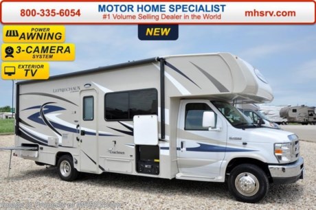 /TX 11-5-15 &lt;a href=&quot;http://www.mhsrv.com/coachmen-rv/&quot;&gt;&lt;img src=&quot;http://www.mhsrv.com/images/sold-coachmen.jpg&quot; width=&quot;383&quot; height=&quot;141&quot; border=&quot;0&quot;/&gt;&lt;/a&gt;
Receive a $1,000 VISA Gift Card with purchase from Motor Home Specialist while supplies last.  Family Owned &amp; Operated and the #1 Volume Selling Motor Home Dealer in the World as well as the #1 Coachmen in the World. &lt;object width=&quot;400&quot; height=&quot;300&quot;&gt;&lt;param name=&quot;movie&quot; value=&quot;//www.youtube.com/v/rUwAfncaG3M?version=3&amp;amp;hl=en_US&quot;&gt;&lt;/param&gt;&lt;param name=&quot;allowFullScreen&quot; value=&quot;true&quot;&gt;&lt;/param&gt;&lt;param name=&quot;allowscriptaccess&quot; value=&quot;always&quot;&gt;&lt;/param&gt;&lt;embed src=&quot;//www.youtube.com/v/rUwAfncaG3M?version=3&amp;amp;hl=en_US&quot; type=&quot;application/x-shockwave-flash&quot; width=&quot;400&quot; height=&quot;300&quot; allowscriptaccess=&quot;always&quot; allowfullscreen=&quot;true&quot;&gt;&lt;/embed&gt;&lt;/object&gt; 
MSRP $101,132. New 2016 Coachmen Leprechaun Model 260DS. This Luxury Class C RV measures approximately 27 feet 5 inches in length and is powered by a Ford Triton V-10 engine and E-450 Super Duty chassis. This beautiful RV includes the Leprechaun Banner Edition which features tinted windows, rear ladder, upgraded sofa, child safety net and ladder (N/A with front entertainment center), Bluetooth AM/FM/CD monitoring &amp; back up camera, power awning, LED exterior &amp; interior lighting, pop-up power tower, 50 gallon fresh water tank, 5K lb. hitch &amp; wire, slide out awning, glass shower door, Onan generator, 80&quot; long bed, night shades, roller bearing drawer glides, Travel Easy Roadside Assistance &amp; Azdel composite sidewalls. Additional options include a molded front cap with LED lights, spare tire, swivel driver &amp; passenger seats, exterior privacy windshield cover, exterior camp table, 15,000 BTU A/C with heat pump, air assist suspension, cockpit table, side by side refrigerator, LED TV and an exterior entertainment center. This amazing class C also features the Leprechaun Luxury package that includes side view cameras, driver &amp; passenger leatherette seat covers, heated &amp; remote mirrors, convection microwave, wood grain dash applique, upgraded Serta Mattress (N/A 260 DS), 6 gallon gas/electric water heater, dual coach batteries, cab-over &amp; bedroom power vent fan and heated tank pads. For additional coach information, brochures, window sticker, videos, photos, Leprechaun reviews, testimonials as well as additional information about Motor Home Specialist and our manufacturers&#39; please visit us at MHSRV .com or call 800-335-6054. At Motor Home Specialist we DO NOT charge any prep or orientation fees like you will find at other dealerships. All sale prices include a 200 point inspection, interior and exterior wash &amp; detail of vehicle, a thorough coach orientation with an MHS technician, an RV Starter&#39;s kit, a night stay in our delivery park featuring landscaped and covered pads with full hook-ups and much more. Free airport shuttle available with purchase for out-of-town buyers. WHY PAY MORE?... WHY SETTLE FOR LESS? 