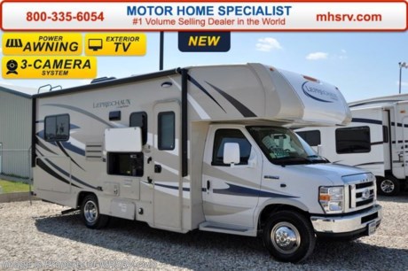 /NM 11-24-15 &lt;a href=&quot;http://www.mhsrv.com/coachmen-rv/&quot;&gt;&lt;img src=&quot;http://www.mhsrv.com/images/sold-coachmen.jpg&quot; width=&quot;383&quot; height=&quot;141&quot; border=&quot;0&quot;/&gt;&lt;/a&gt;
Receive a $1,000 VISA Gift Card with purchase from Motor Home Specialist while supplies last.  Family Owned &amp; Operated and the #1 Volume Selling Motor Home Dealer in the World as well as the #1 Coachmen in the World. &lt;object width=&quot;400&quot; height=&quot;300&quot;&gt;&lt;param name=&quot;movie&quot; value=&quot;//www.youtube.com/v/rUwAfncaG3M?version=3&amp;amp;hl=en_US&quot;&gt;&lt;/param&gt;&lt;param name=&quot;allowFullScreen&quot; value=&quot;true&quot;&gt;&lt;/param&gt;&lt;param name=&quot;allowscriptaccess&quot; value=&quot;always&quot;&gt;&lt;/param&gt;&lt;embed src=&quot;//www.youtube.com/v/rUwAfncaG3M?version=3&amp;amp;hl=en_US&quot; type=&quot;application/x-shockwave-flash&quot; width=&quot;400&quot; height=&quot;300&quot; allowscriptaccess=&quot;always&quot; allowfullscreen=&quot;true&quot;&gt;&lt;/embed&gt;&lt;/object&gt; 
MSRP $89,430. New 2016 Coachmen Leprechaun Model 220QB. This Luxury Class C RV measures approximately 24 feet 10 inches in length and is powered by a Ford Triton V-10 engine and Ford E-350 chassis. This beautiful RV includes the Leprechaun Banner Edition which features tinted windows, rear ladder, upgraded sofa, child safety net and ladder (N/A with front entertainment center), Bluetooth AM/FM/CD monitoring &amp; back up camera, power awning, LED exterior &amp; interior lighting, pop-up power tower, 50 gallon fresh water tank, 5K lb. hitch &amp; wire, slide out awning, glass shower door, Onan generator, 80&quot; long bed, night shades, roller bearing drawer glides, Travel Easy Roadside Assistance &amp; Azdel composite sidewalls. Additional options include a molded front cap with LED lights, spare tire, swivel driver &amp; passenger seats, exterior privacy windshield cover, 15,000 BTU A/C with heat pump, cockpit table, LED TV and an exterior entertainment center. This amazing class C also features the Leprechaun Luxury package that includes side view cameras, driver &amp; passenger leatherette seat covers, heated &amp; remote mirrors, convection microwave, wood grain dash applique, upgraded Serta Mattress (N/A 260 DS), 6 gallon gas/electric water heater, dual coach batteries, cab-over &amp; bedroom power vent fan and heated tank pads. For additional coach information, brochures, window sticker, videos, photos, Leprechaun reviews, testimonials as well as additional information about Motor Home Specialist and our manufacturers&#39; please visit us at MHSRV .com or call 800-335-6054. At Motor Home Specialist we DO NOT charge any prep or orientation fees like you will find at other dealerships. All sale prices include a 200 point inspection, interior and exterior wash &amp; detail of vehicle, a thorough coach orientation with an MHS technician, an RV Starter&#39;s kit, a night stay in our delivery park featuring landscaped and covered pads with full hook-ups and much more. Free airport shuttle available with purchase for out-of-town buyers. WHY PAY MORE?... WHY SETTLE FOR LESS? 