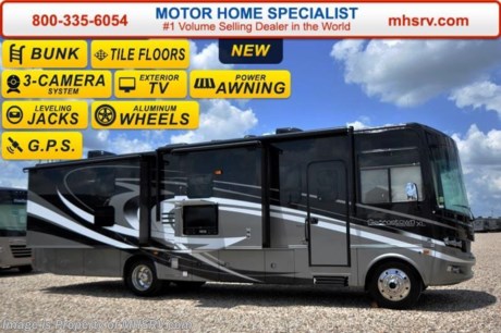 /SOLD 9/28/15 WI
Family Owned &amp; Operated and the #1 Volume Selling Motor Home Dealer in the World as well as the #1 Georgetown Dealer in the World. MSRP $178,296. New 2016 Forest River Georgetown: Model 352XL. This RV measures approximately 36 feet 8 inches in length &amp; features 4 slide-out rooms as well as bunk beds. Optional equipment include the Black Diamond package which includes solid Cherry hardwood interior with Ebony Forest Stain, Weathered Barnwood ceramic tile flooring, color coordinated cockpit area, Marbled White solid surface countertops, custom hardwood dinette table, hidden cabinet door hinges, back lit cabinet door in entertainment center, unique bedroom decor, Serta Trump mattress, custom fabrics and leatherettes. Standard and optional equipment for 2016 includes the beautiful full body paint, GPS Navigation, a 2nd ducted roof A/C with heat strip (rear), upgraded 15.0 ducted roof A/C with heat strip (front), Fantastic Fan in bathroom, power driver&#39;s seat, dual pane windows, convection microwave with oven, porcelain tile, rear mud flap and exterior entertainment center. The all new Forest River Georgetown also features a Triton V-10 engine, aluminum wheels, 24,000 lb. Ford chassis, Arctic pack, 5500 Onan generator, side swing baggage doors, auto transfer switch, color side view cameras, power heated side mirrors, stainless steel appliances, LCD TVs and much more. For additional coach information, brochures, window sticker, videos, photos, Georgetown reviews, testimonials as well as additional information about Motor Home Specialist and our manufacturers&#39; please visit us at MHSRV .com or call 800-335-6054. At Motor Home Specialist we DO NOT charge any prep or orientation fees like you will find at other dealerships. All sale prices include a 200 point inspection, interior and exterior wash &amp; detail of vehicle, a thorough coach orientation with an MHS technician, an RV Starter&#39;s kit, a night stay in our delivery park featuring landscaped and covered pads with full hook-ups and much more. Free airport shuttle available with purchase for out-of-town buyers. WHY PAY MORE?... WHY SETTLE FOR LESS?  &lt;object width=&quot;400&quot; height=&quot;300&quot;&gt;&lt;param name=&quot;movie&quot; value=&quot;http://www.youtube.com/v/fBpsq4hH-Ws?version=3&amp;amp;hl=en_US&quot;&gt;&lt;/param&gt;&lt;param name=&quot;allowFullScreen&quot; value=&quot;true&quot;&gt;&lt;/param&gt;&lt;param name=&quot;allowscriptaccess&quot; value=&quot;always&quot;&gt;&lt;/param&gt;&lt;embed src=&quot;http://www.youtube.com/v/fBpsq4hH-Ws?version=3&amp;amp;hl=en_US&quot; type=&quot;application/x-shockwave-flash&quot; width=&quot;400&quot; height=&quot;300&quot; allowscriptaccess=&quot;always&quot; allowfullscreen=&quot;true&quot;&gt;&lt;/embed&gt;&lt;/object&gt;