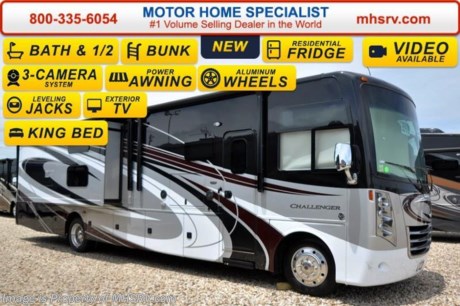 /CA 6/9/15 &lt;a href=&quot;http://www.mhsrv.com/thor-motor-coach/&quot;&gt;&lt;img src=&quot;http://www.mhsrv.com/images/sold-thor.jpg&quot; width=&quot;383&quot; height=&quot;141&quot; border=&quot;0&quot;/&gt;&lt;/a&gt;
#1 Volume Selling Motor Home Dealer &amp; Thor Motor Coach Dealer in the World.  &lt;object width=&quot;400&quot; height=&quot;300&quot;&gt;&lt;param name=&quot;movie&quot; value=&quot;//www.youtube.com/v/bN591K_alkM?hl=en_US&amp;amp;version=3&quot;&gt;&lt;/param&gt;&lt;param name=&quot;allowFullScreen&quot; value=&quot;true&quot;&gt;&lt;/param&gt;&lt;param name=&quot;allowscriptaccess&quot; value=&quot;always&quot;&gt;&lt;/param&gt;&lt;embed src=&quot;//www.youtube.com/v/bN591K_alkM?hl=en_US&amp;amp;version=3&quot; type=&quot;application/x-shockwave-flash&quot; width=&quot;400&quot; height=&quot;300&quot; allowscriptaccess=&quot;always&quot; allowfullscreen=&quot;true&quot;&gt;&lt;/embed&gt;&lt;/object&gt;  MSRP $181,306. This luxury bunk model RV measures approximately 38 feet 1 inch in length and features (3) slide-out rooms, Dream Dinette, sofa with air bed, fireplace, a 40&quot; LCD TV with sound bar, frameless windows, Flex-steel driver and passenger&#39;s chairs, detachable shore cord, 100 gallon fresh water tank, exterior speakers, LED lighting, beautiful decor, residential refrigerator, 1800 Watt inverter and bedroom TV. Optional equipment includes the beautiful full body paint exterior, frameless dual pane windows and a 3-burner range with oven. The all new 2016 Thor Motor Coach Challenger also features one of the most impressive lists of standard equipment in the RV industry including a Ford Triton V-10 engine, 5-speed automatic transmission, 22-Series ford chassis with aluminum wheels, fully automatic hydraulic leveling system, electric overhead Hide-Away Bunk, electric patio awning with LED lighting, side hinged baggage doors, exterior entertainment package, iPod docking station, DVD, LCD TVs, day/night shades, solid surface kitchen counter, dual roof A/C units, 5500 Onan generator, gas/electric water heater, heated and enclosed holding tanks and the RAPID CAMP remote system. Rapid Camp allows you to operate your slide-out room, generator, leveling jacks when applicable, power awning, selective lighting and more all from a touchscreen remote control. A few new features for 2016 include your choice of two beautiful high gloss glazed wood packages, 22 cf. residential refrigerator, roller shades in the cab area, 32 inch TVs in the bedroom, new solid surface kitchen counter and much more. For additional information, brochures, and videos please visit Motor Home Specialist at MHSRV .com or Call 800-335-6054. At Motor Home Specialist we DO NOT charge any prep or orientation fees like you will find at other dealerships. All sale prices include a 200 point inspection, interior and exterior wash &amp; detail of vehicle, a thorough coach orientation with an MHSRV technician, an RV Starter&#39;s kit, a night stay in our delivery park featuring landscaped and covered pads with full hook-ups and much more. Free airport shuttle available with purchase for out-of-town buyers. Read From THOUSANDS of Testimonials at MHSRV .com and See What They Had to Say About Their Experience at Motor Home Specialist. WHY PAY MORE?...... WHY SETTLE FOR LESS?  &lt;object width=&quot;400&quot; height=&quot;300&quot;&gt;&lt;param name=&quot;movie&quot; value=&quot;//www.youtube.com/v/VZXdH99Xe00?hl=en_US&amp;amp;version=3&quot;&gt;&lt;/param&gt;&lt;param name=&quot;allowFullScreen&quot; value=&quot;true&quot;&gt;&lt;/param&gt;&lt;param name=&quot;allowscriptaccess&quot; value=&quot;always&quot;&gt;&lt;/param&gt;&lt;embed src=&quot;//www.youtube.com/v/VZXdH99Xe00?hl=en_US&amp;amp;version=3&quot; type=&quot;application/x-shockwave-flash&quot; width=&quot;400&quot; height=&quot;300&quot; allowscriptaccess=&quot;always&quot; allowfullscreen=&quot;true&quot;&gt;&lt;/embed&gt;&lt;/object&gt;