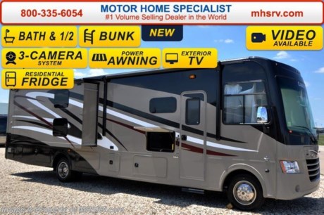 /SOLD 6/3/15
Receive a $2,000 VISA Gift Card with purchase from Motor Home Specialist while supplies last. Family Owned &amp; Operated and the #1 Volume Selling Motor Home Dealer in the World as well as the #1 Coachmen Dealer in the World. &lt;iframe width=&quot;400&quot; height=&quot;300&quot; src=&quot;https://www.youtube.com/embed/sYHR4QtB5TY&quot; frameborder=&quot;0&quot; allowfullscreen&gt;&lt;/iframe&gt;  
MSRP $137,524 - New 2016 Coachmen Mirada Model 35BH bath &amp; 1/2 bunk model. It measures approximately 36 feet 10 inches in length. Options include valve stem extensions, (2) bunk TVs, bedroom TV/DVD player, power drop down bunk, residential vinyl floor, mattress upgrade, stainless steel appliance package, frame-less windows, side cameras, power heated mirrors, gas/electric water heater, exterior entertainment center and the Travel Easy Roadside Assistance. Standards include a 5.5 Onan generator, ball bearing drawer guides, reclining/swivel pilot seats, power windshield shade, pass-thru storage, power patio awning, automatic leveling jacks, back up camera, ceramic tile back-splash, large bedroom TV and much more. For additional coach information, brochure, window sticker, videos, photos, Mirada customer reviews &amp; testimonials please visit Motor Home Specialist at MHSRV .com or call 800-335-6054. At Motor Home Specialist we DO NOT charge any prep or orientation fees like you will find at other dealerships. All sale prices include a 200 point inspection, interior and exterior wash &amp; detail of vehicle, a thorough coach orientation with an MHS technician, an RV Starter&#39;s kit, a night stay in our delivery park featuring landscaped and covered pads with full hook-ups and much more. Free airport shuttle available with purchase for out-of-town buyers. WHY PAY MORE?... WHY SETTLE FOR LESS? 