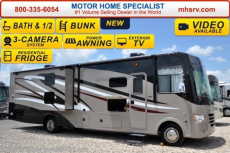 /SOLD - 7/16/15- TX
Family Owned &amp; Operated and the #1 Volume Selling Motor Home Dealer in the World as well as the #1 Coachmen Dealer in the World. &lt;iframe width=&quot;400&quot; height=&quot;300&quot; src=&quot;https://www.youtube.com/embed/sYHR4QtB5TY&quot; frameborder=&quot;0&quot; allowfullscreen&gt;&lt;/iframe&gt; 
MSRP $137,524 - New 2016 Coachmen Mirada Model 35BH bath &amp; 1/2 bunk model. It measures approximately 36 feet 10 inches in length. Options include the valve stem extensions, (2) bunk TVs, bedroom TV/DVD player, power drop down bunk, residential vinyl floor, mattress upgrade, stainless steel appliance package, frameless windows, side cameras, power heated mirrors, gas/electric water heater, exterior entertainment center and the Travel Easy Roadside Assistance. Standards include a 5.5 Onan generator, ball bearing drawer guides, reclining/swivel pilot seats, power windshield shade, pass-thru storage, power patio awning, automatic leveling jacks, back up camera, ceramic tile back-splash, large bedroom TV and much more. For additional coach information, brochure, window sticker, videos, photos, Mirada customer reviews &amp; testimonials please visit Motor Home Specialist at MHSRV .com or call 800-335-6054. At Motor Home Specialist we DO NOT charge any prep or orientation fees like you will find at other dealerships. All sale prices include a 200 point inspection, interior and exterior wash &amp; detail of vehicle, a thorough coach orientation with an MHS technician, an RV Starter&#39;s kit, a night stay in our delivery park featuring landscaped and covered pads with full hook-ups and much more. Free airport shuttle available with purchase for out-of-town buyers. WHY PAY MORE?... WHY SETTLE FOR LESS? 