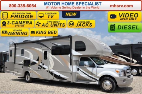 /tx 8/10/15
World&#39;s RV Show Sale Priced Now Through Sept 12, 2015. Call 800-335-6054 for Details. Family Owned &amp; Operated and the #1 Volume Selling Motor Home Dealer in the World as well as the #1 Thor Motor Coach Dealer in the World. MSRP $156,872. New 2016 Thor Motor Coach 33SW Super C model motor home with a full wall slide. This unit is approximately 34 feet 6 inches in length and is powered by a powerful 300 HP Powerstroke 6.7L diesel engine with 660 lb. ft. of torque. It rides on a Ford F-550 chassis with a 6-speed automatic transmission and boast a 10,000 lb. hitch, rear pass-thru MEGA-Storage, extreme duty 4 wheel ABS disc brakes and an electronic brake controller integrated into the dash. Options include the beautiful HD-Max exterior, (2) power attic fans, child safety tether and an upgraded 6.0 Onan diesel generator. The 2016 Four Winds Super C also features an exterior entertainment center, dual roof air conditioners, power patio awning, one-touch automatic leveling system, residential refrigerator, 30 inch over-the-range microwave, solid surface counter-top, touch screen AM/FM/CD/MP3 player, back-up monitor with side view cameras, remote heated exterior mirrors, power windows and locks, leatherette driver &amp; passenger captain&#39;s chairs, fiberglass running boards, soft touch ceilings, heavy duty ball bearing drawer guides, bedroom LCD TV, large LCD TV in the living area, inverter and heated holding tanks. For additional coach information, brochures, window sticker, videos, photos, Four Winds reviews, testimonials as well as additional information about Motor Home Specialist and our manufacturers&#39; please visit us at MHSRV .com or call 800-335-6054. At Motor Home Specialist we DO NOT charge any prep or orientation fees like you will find at other dealerships. All sale prices include a 200 point inspection, interior and exterior wash &amp; detail of vehicle, a thorough coach orientation with an MHS technician, an RV Starter&#39;s kit, a night stay in our delivery park featuring landscaped and covered pads with full hook-ups and much more. Free airport shuttle available with purchase for out-of-town buyers. WHY PAY MORE?... WHY SETTLE FOR LESS?  &lt;object width=&quot;400&quot; height=&quot;300&quot;&gt;&lt;param name=&quot;movie&quot; value=&quot;//www.youtube.com/v/VZXdH99Xe00?hl=en_US&amp;amp;version=3&quot;&gt;&lt;/param&gt;&lt;param name=&quot;allowFullScreen&quot; value=&quot;true&quot;&gt;&lt;/param&gt;&lt;param name=&quot;allowscriptaccess&quot; value=&quot;always&quot;&gt;&lt;/param&gt;&lt;embed src=&quot;//www.youtube.com/v/VZXdH99Xe00?hl=en_US&amp;amp;version=3&quot; type=&quot;application/x-shockwave-flash&quot; width=&quot;400&quot; height=&quot;300&quot; allowscriptaccess=&quot;always&quot; allowfullscreen=&quot;true&quot;&gt;&lt;/embed&gt;&lt;/object&gt; 