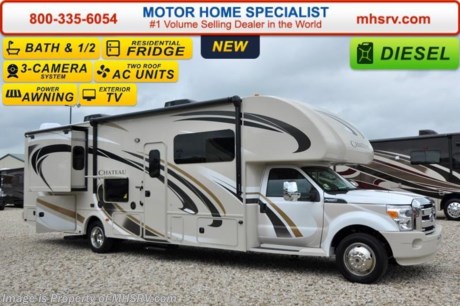 /WA 6/15/15 &lt;a href=&quot;http://www.mhsrv.com/thor-motor-coach/&quot;&gt;&lt;img src=&quot;http://www.mhsrv.com/images/sold-thor.jpg&quot; width=&quot;383&quot; height=&quot;141&quot; border=&quot;0&quot;/&gt;&lt;/a&gt;
Family Owned &amp; Operated and the #1 Volume Selling Motor Home Dealer in the World as well as the #1 Thor Motor Coach Dealer in the World. MSRP $163,405. New 2016 Thor Motor Coach 35SF Bath &amp; 1/2 model Super C motor home with a 2 slides. This unit is approximately 36 feet 2 inches in length and is powered by a powerful 300 HP Powerstroke 6.7L diesel engine with 660 lb. ft. of torque. It rides on a Ford F-550 chassis with a 6-speed automatic transmission and boast a 10,000 lb. hitch, rear pass-thru MEGA-Storage, extreme duty 4 wheel ABS disc brakes and an electronic brake controller integrated into the dash. Options include the beautiful HD-Max exterior, cabover entertainment center with 50&quot; TV &amp; soundbar, (2) power attic fans, dual child safety tethers and an upgraded 6.0 Onan diesel generator. The 2016 Chateau Super C also features an exterior entertainment center, dual roof air conditioners, power patio awning, one-touch automatic leveling system, residential refrigerator, 30 inch over-the-range microwave, solid surface counter-top, touch screen AM/FM/CD/MP3 player, back-up monitor with side view cameras, remote heated exterior mirrors, power windows and locks, leatherette driver &amp; passenger captain&#39;s chairs, fiberglass running boards, soft touch ceilings, heavy duty ball bearing drawer guides, bedroom LCD TV, large LCD TV in the living area, inverter and heated holding tanks. For additional coach information, brochures, window sticker, videos, photos, Chateau reviews, testimonials as well as additional information about Motor Home Specialist and our manufacturers&#39; please visit us at MHSRV .com or call 800-335-6054. At Motor Home Specialist we DO NOT charge any prep or orientation fees like you will find at other dealerships. All sale prices include a 200 point inspection, interior and exterior wash &amp; detail of vehicle, a thorough coach orientation with an MHS technician, an RV Starter&#39;s kit, a night stay in our delivery park featuring landscaped and covered pads with full hook-ups and much more. Free airport shuttle available with purchase for out-of-town buyers. WHY PAY MORE?... WHY SETTLE FOR LESS?  &lt;object width=&quot;400&quot; height=&quot;300&quot;&gt;&lt;param name=&quot;movie&quot; value=&quot;//www.youtube.com/v/VZXdH99Xe00?hl=en_US&amp;amp;version=3&quot;&gt;&lt;/param&gt;&lt;param name=&quot;allowFullScreen&quot; value=&quot;true&quot;&gt;&lt;/param&gt;&lt;param name=&quot;allowscriptaccess&quot; value=&quot;always&quot;&gt;&lt;/param&gt;&lt;embed src=&quot;//www.youtube.com/v/VZXdH99Xe00?hl=en_US&amp;amp;version=3&quot; type=&quot;application/x-shockwave-flash&quot; width=&quot;400&quot; height=&quot;300&quot; allowscriptaccess=&quot;always&quot; allowfullscreen=&quot;true&quot;&gt;&lt;/embed&gt;&lt;/object&gt; 