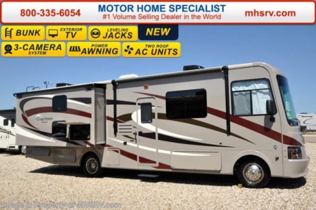 /SOLD - 7/16/15- TX
Family Owned &amp; Operated and the #1 Volume Selling Motor Home Dealer in the World as well as the #1 Coachmen Dealer in the World. MSRP $118,279. The All New 2016 Coachmen Pursuit 33BHP. This new Class A bunk house motor home is approximately 33 feet in length  with two slides, a Ford V-10 engine and Ford chassis. Options include the Taupe exterior, bedroom TV, side cameras, frame-less windows, power heated mirrors, valve stem extensions, pleated day/night shades, 5.5KW Onan generator, 50 amp power, 2nd A/C, automatic levelers, exterior entertainment center, bunk TVs and the Travel Easy Roadside Assistance program. Each Pursuit comes standard with a power drop down overhead bunk, ball bearing drawer guides, hardwood cabinet doors, cockpit table, 32&quot; LCD TV with DVD player, mudroom, pantry, pull-out pantry with counter top, power bath vent, skylight, double coach battery, heated holding tank, cruise control, back up monitor, power entrance step, power patio awning, 5,000 lb. towing hitch with 7-way plug, roof ladder and much more.  For additional coach information, brochures, window sticker, videos, photos, Pursuit RV reviews, testimonials as well as additional information about Motor Home Specialist and our manufacturers&#39; please visit us at MHSRV .com or call 800-335-6054. At Motor Home Specialist we DO NOT charge any prep or orientation fees like you will find at other dealerships. All sale prices include a 200 point inspection, interior and exterior wash &amp; detail of vehicle, a thorough coach orientation with an MHSRV technician, an RV Starter&#39;s kit, a night stay in our delivery park featuring landscaped and covered pads with full hook-ups and much more. Free airport shuttle available with purchase for out-of-town buyers. WHY PAY MORE?... WHY SETTLE FOR LESS? 