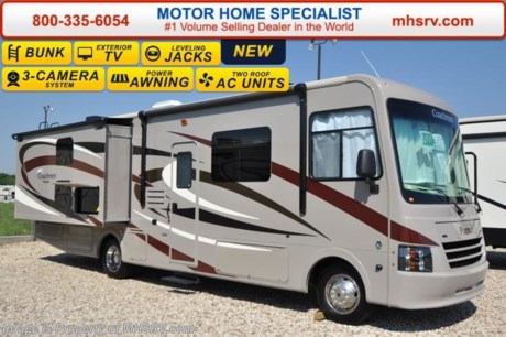 /SOLD - 7/16/15- AK
Family Owned &amp; Operated and the #1 Volume Selling Motor Home Dealer in the World as well as the #1 Coachmen Dealer in the World. MSRP $118,279. The All New 2016 Coachmen Pursuit 33BHP. This new Class A bunk house motor home is approximately 33 feet in length  with two slides, a Ford V-10 engine and Ford chassis. Options include the Taupe exterior, bedroom TV, side cameras, frame-less windows, power heated mirrors, valve stem extensions, pleated day/night shades, 5.5KW Onan generator, 50 amp power, 2nd A/C, automatic levelers, exterior entertainment center, bunk TVs and the Travel Easy Roadside Assistance program. Each Pursuit comes standard with a power drop down overhead bunk, ball bearing drawer guides, hardwood cabinet doors, cockpit table, 32&quot; LCD TV with DVD player, mudroom, pantry, pull-out pantry with counter top, power bath vent, skylight, double coach battery, heated holding tank, cruise control, back up monitor, power entrance step, power patio awning, 5,000 lb. towing hitch with 7-way plug, roof ladder and much more.  For additional coach information, brochures, window sticker, videos, photos, Pursuit RV reviews, testimonials as well as additional information about Motor Home Specialist and our manufacturers&#39; please visit us at MHSRV .com or call 800-335-6054. At Motor Home Specialist we DO NOT charge any prep or orientation fees like you will find at other dealerships. All sale prices include a 200 point inspection, interior and exterior wash &amp; detail of vehicle, a thorough coach orientation with an MHSRV technician, an RV Starter&#39;s kit, a night stay in our delivery park featuring landscaped and covered pads with full hook-ups and much more. Free airport shuttle available with purchase for out-of-town buyers. WHY PAY MORE?... WHY SETTLE FOR LESS? 