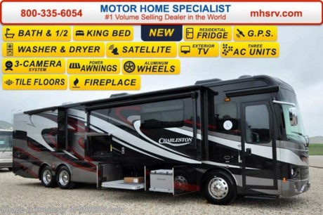 /SOLD 9/28/15 AR
Receive a $5,000 VISA Gift Card with purchase from Motor Home Specialist while supplies last. Family Owned &amp; Operated and the #1 Volume Selling Motor Home Dealer in the World as well as the #1 Volume Selling Forest River Diesel Dealer in the World.  &lt;object width=&quot;400&quot; height=&quot;300&quot;&gt;&lt;param name=&quot;movie&quot; value=&quot;http://www.youtube.com/v/fBpsq4hH-Ws?version=3&amp;amp;hl=en_US&quot;&gt;&lt;/param&gt;&lt;param name=&quot;allowFullScreen&quot; value=&quot;true&quot;&gt;&lt;/param&gt;&lt;param name=&quot;allowscriptaccess&quot; value=&quot;always&quot;&gt;&lt;/param&gt;&lt;embed src=&quot;http://www.youtube.com/v/fBpsq4hH-Ws?version=3&amp;amp;hl=en_US&quot; type=&quot;application/x-shockwave-flash&quot; width=&quot;400&quot; height=&quot;300&quot; allowscriptaccess=&quot;always&quot; allowfullscreen=&quot;true&quot;&gt;&lt;/embed&gt;&lt;/object&gt; MSRP $371,543. The new 2016 Forest River Charleston 430RB Tag Axle Luxury Bath &amp; 1/2 Diesel features include: a new one-key system for the entrance &amp; cargo doors, integrated navigation system, 15K lb. hitch, newly designed front and rear caps with LED lit Charleston graphic in front, 40 inch Sony LED / HD front overhead TV, True induction cook-top, bedroom ceiling fan, 40 inch Sony exterior TV with entertainment system, 10KW Onan diesel generator with power slide-out, 3 low profile A/Cs (2-15,000 BTU w/heat pump in front and rear, 13,500 in middle). This Bath &amp; 1/2 model RV measures approximately 43 feet 5 inches in length. Optional equipment includes the Sikkens brand automotive 4 color exterior full body paint with 4X clear coat, Bose sound system with sub-woofer and a stainless steel dishwasher. It is powered by the 450HP Cummins Turbo Charged ISL 8.9L engine with 1250 lbs./FT, Allison 3000 series transmission and has an incredible list of standard equipment. For additional coach information, brochures, window sticker, videos, photos, Charleston reviews &amp; testimonials as well as additional information about Motor Home Specialist and our manufacturers&#39; please visit us at MHSRV .com or call 800-335-6054. At Motor Home Specialist we DO NOT charge any prep or orientation fees like you will find at other dealerships. All sale prices include a 200 point inspection, interior and exterior wash &amp; detail of vehicle, a thorough coach orientation with an MHSRV technician, an RV Starter&#39;s kit, a night stay in our delivery park featuring landscaped and covered pads with full hook-ups and much more. Free airport shuttle available with purchase for out-of-town buyers. WHY PAY MORE?... WHY SETTLE FOR LESS? &lt;iframe width=&quot;400&quot; height=&quot;300&quot; src=&quot;https://www.youtube.com/embed/49D-4ZIktHY&quot; frameborder=&quot;0&quot; allowfullscreen&gt;&lt;/iframe&gt;