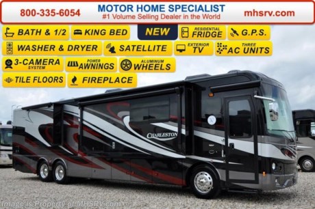 /SOLD 9/28/15 SD
Receive a $5,000 VISA Gift Card with purchase from Motor Home Specialist while supplies last. Family Owned &amp; Operated and the #1 Volume Selling Motor Home Dealer in the World as well as the #1 Volume Selling Forest River Diesel Dealer in the World.  &lt;object width=&quot;400&quot; height=&quot;300&quot;&gt;&lt;param name=&quot;movie&quot; value=&quot;http://www.youtube.com/v/fBpsq4hH-Ws?version=3&amp;amp;hl=en_US&quot;&gt;&lt;/param&gt;&lt;param name=&quot;allowFullScreen&quot; value=&quot;true&quot;&gt;&lt;/param&gt;&lt;param name=&quot;allowscriptaccess&quot; value=&quot;always&quot;&gt;&lt;/param&gt;&lt;embed src=&quot;http://www.youtube.com/v/fBpsq4hH-Ws?version=3&amp;amp;hl=en_US&quot; type=&quot;application/x-shockwave-flash&quot; width=&quot;400&quot; height=&quot;300&quot; allowscriptaccess=&quot;always&quot; allowfullscreen=&quot;true&quot;&gt;&lt;/embed&gt;&lt;/object&gt; MSRP $373,786. The new 2016 Forest River Charleston 430RB Tag Axle Luxury Bath &amp; 1/2 Diesel features include: a new one-key system for the entrance &amp; cargo doors, integrated navigation system, 15K lb. hitch, newly designed front and rear caps with LED lit Charleston graphic in front, 40 inch Sony LED / HD front overhead TV, True induction cook-top, bedroom ceiling fan, 40 inch Sony exterior TV with entertainment system, 10KW Onan diesel generator with power slide-out, 3 low profile A/Cs (2-15,000 BTU w/heat pump in front and rear, 13,500 in middle). This Bath &amp; 1/2 model RV measures approximately 43 feet 5 inches in length. Optional equipment includes the Executive Dark Cherry cabinetry, Sikkens brand automotive 4 color exterior full body paint with 4X clear coat, Bose sound system with subwoofer and a stainless steel dishwasher. It is powered by the 450HP Cummins Turbo Charged ISL 8.9L engine with 1250 lbs./FT, Allison 3000 series transmission and has an incredible list of standard equipment. For additional coach information, brochures, window sticker, videos, photos, Charleston reviews &amp; testimonials as well as additional information about Motor Home Specialist and our manufacturers&#39; please visit us at MHSRV .com or call 800-335-6054. At Motor Home Specialist we DO NOT charge any prep or orientation fees like you will find at other dealerships. All sale prices include a 200 point inspection, interior and exterior wash &amp; detail of vehicle, a thorough coach orientation with an MHSRV technician, an RV Starter&#39;s kit, a night stay in our delivery park featuring landscaped and covered pads with full hook-ups and much more. Free airport shuttle available with purchase for out-of-town buyers. WHY PAY MORE?... WHY SETTLE FOR LESS? &lt;iframe width=&quot;400&quot; height=&quot;300&quot; src=&quot;https://www.youtube.com/embed/49D-4ZIktHY&quot; frameborder=&quot;0&quot; allowfullscreen&gt;&lt;/iframe&gt;