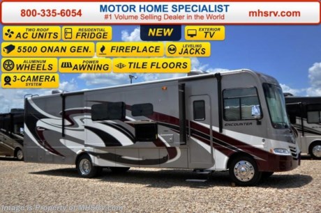 /SOLD - 7/16/15- TX
Family Owned &amp; Operated and the #1 Volume Selling Motor Home Dealer in the World as well as the #1 Coachmen Dealer in the World.  &lt;object width=&quot;400&quot; height=&quot;300&quot;&gt;&lt;param name=&quot;movie&quot; value=&quot;http://www.youtube.com/v/fBpsq4hH-Ws?version=3&amp;amp;hl=en_US&quot;&gt;&lt;/param&gt;&lt;param name=&quot;allowFullScreen&quot; value=&quot;true&quot;&gt;&lt;/param&gt;&lt;param name=&quot;allowscriptaccess&quot; value=&quot;always&quot;&gt;&lt;/param&gt;&lt;embed src=&quot;http://www.youtube.com/v/fBpsq4hH-Ws?version=3&amp;amp;hl=en_US&quot; type=&quot;application/x-shockwave-flash&quot; width=&quot;400&quot; height=&quot;300&quot; allowscriptaccess=&quot;always&quot; allowfullscreen=&quot;true&quot;&gt;&lt;/embed&gt;&lt;/object&gt; MSRP $163,879. New 2016 Coachmen Encounter. Model 37SA. This Luxury Class A RV measures approximately 37 feet 4 inches in length and features (3) slide-out rooms and a LED lit backsplash behind the living room TV.  Special ordered Motor Home Specialist include the MCD roller shades and the convectional oven along with the convection microwave. Additional options include the beautiful full body paint, upgraded tile floor, valve stem extensions, dual pane windows, 6 way power driver seat, upgraded mattress, home theater system with subwoofer, exterior entertainment center, Diamond Shield Paint Protection, Travel Easy Roadside Assistance as well as the stainless steel package which features a convection microwave, cook top and residential refrigerator. You will also find a powerful Triton V-10 Ford, 22-Series chassis, aluminum wheels, 5500 Onan generator, bedroom LCD TV, fiberglass roof, LED ceiling lights, frameless windows, Carefree slide toppers, solid surface counter tops, power patio awning, roof ladder, heated remote exterior mirrors, automatic leveling jacks, side cameras &amp; much more. For additional coach information, brochures, window sticker, videos, photos, Coachmen reviews, testimonials as well as additional information about Motor Home Specialist and our manufacturers&#39; please visit us at MHSRV .com or call 800-335-6054. At Motor Home Specialist we DO NOT charge any prep or orientation fees like you will find at other dealerships. All sale prices include a 200 point inspection, interior and exterior wash &amp; detail of vehicle, a thorough coach orientation with an MHS technician, an RV Starter&#39;s kit, a night stay in our delivery park featuring landscaped and covered pads with full hook-ups and much more. Free airport shuttle available with purchase for out-of-town buyers. WHY PAY MORE?... WHY SETTLE FOR LESS? 