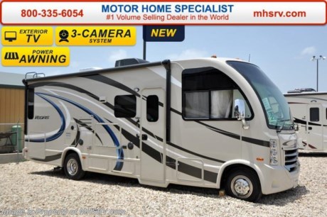/TX 6-8-16 &lt;a href=&quot;http://www.mhsrv.com/thor-motor-coach/&quot;&gt;&lt;img src=&quot;http://www.mhsrv.com/images/sold-thor.jpg&quot; width=&quot;383&quot; height=&quot;141&quot; border=&quot;0&quot;/&gt;&lt;/a&gt;
Family Owned &amp; Operated and the #1 Volume Selling Motor Home Dealer in the World as well as the #1 Thor Motor Coach Dealer in the World.  &lt;iframe width=&quot;400&quot; height=&quot;300&quot; src=&quot;https://www.youtube.com/embed/l1UfqXd9S_4&quot; frameborder=&quot;0&quot; allowfullscreen&gt;&lt;/iframe&gt;  Thor Motor Coach has done it again with the world&#39;s first RUV! (Recreational Utility Vehicle) Check out the all new 2016 Thor Motor Coach Vegas RUV Model 25.1 with Slide-Out Room! MSRP $99,295. The Vegas combines Style, Function, Affordability &amp; Innovation like no other RV available in the industry today! It is powered by a Ford Triton V-10 engine and built on the Ford E-350 Super Duty chassis providing a lower center of gravity and ease of drivability normally found only in a class C RV, but now available in this mini class A motorhome measuring approximately 26 ft. 6 inches. Taking superior drivability even one step further, the Vegas will also feature something normally only found in a high-end luxury diesel pusher motor coach... an Independent Front Suspension system! With a style all its own the Vegas will provide superior handling and fuel economy and appeal to couples &amp; family RVers as well. You will also find another full size power drop down bunk above the cockpit, corner sofa with sleeper, bedroom TV, flip-up countertop, spacious living room and even pass-through exterior storage. Optional equipment includes the HD-Max colored sidewalls and graphics, exterior TV, (2) attic fans, an upgraded 15.0 BTU A/C, heated holding tanks and a second auxiliary battery. You will also be pleased to find a host of feature appointments that include tinted and frameless windows, a power patio awning with LED lights, convection microwave (N/A with oven option), 3 burner cooktop, living room TV, LED ceiling lights, Onan 4000 generator, gas/electric water heater, power and heated mirrors with integrated side-view cameras, back-up camera, 8,000lb. trailer hitch, cabinet doors with designer door fronts and a spacious cockpit design with unparalleled visibility as well as a fold out map/laptop table and an additional cab table that can easily be stored when traveling.  For additional coach information, brochures, window sticker, videos, photos, Vegas reviews, testimonials as well as additional information about Motor Home Specialist and our manufacturers&#39; please visit us at MHSRV .com or call 800-335-6054. At Motor Home Specialist we DO NOT charge any prep or orientation fees like you will find at other dealerships. All sale prices include a 200 point inspection, interior and exterior wash &amp; detail of vehicle, a thorough coach orientation with an MHS technician, an RV Starter&#39;s kit, a night stay in our delivery park featuring landscaped and covered pads with full hook-ups and much more. Free airport shuttle available with purchase for out-of-town buyers. WHY PAY MORE?... WHY SETTLE FOR LESS? 