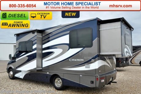 /FL 10-15-15 &lt;a href=&quot;http://www.mhsrv.com/thor-motor-coach/&quot;&gt;&lt;img src=&quot;http://www.mhsrv.com/images/sold-thor.jpg&quot; width=&quot;383&quot; height=&quot;141&quot; border=&quot;0&quot;/&gt;&lt;/a&gt;
Family Owned &amp; Operated and the #1 Volume Selling Motor Home Dealer in the World as well as the #1 Thor Motor Coach Dealer in the World. MSRP $128,440. New 2016 Thor Motor Coach Chateau Citation Sprinter Diesel. Model 24SR. This RV measures approximately 24ft. 10in. in length &amp; features 2 slide-out rooms and LED TV on a slide. Optional equipment includes the beautiful full body paint exterior, diesel generator, power vent, 13.5 low profile A/C with heat pump, exterior TV, bedroom TV, holding tanks with heat pads and second auxiliary battery. The all new 2016 Chateau Citation Sprinter also features a turbo diesel engine, AM/FM/CD, power windows &amp; locks, keyless entry, power vent, back up camera, solid surface kitchen counter, 3-point seatbelts, driver &amp; passenger airbags, heated remote side mirrors, fiberglass running boards, spare tire, hitch, back-up monitor, roof ladder, outside shower, slide-out awning, electric step &amp; much more. For additional coach information, brochures, window sticker, videos, photos, Citation reviews, testimonials as well as additional information about Motor Home Specialist and our manufacturers&#39; please visit us at MHSRV .com or call 800-335-6054. At Motor Home Specialist we DO NOT charge any prep or orientation fees like you will find at other dealerships. All sale prices include a 200 point inspection, interior and exterior wash &amp; detail of vehicle, a thorough coach orientation with an MHS technician, an RV Starter&#39;s kit, a night stay in our delivery park featuring landscaped and covered pads with full hook-ups and much more. Free airport shuttle available with purchase for out-of-town buyers. WHY PAY MORE?... WHY SETTLE FOR LESS? 