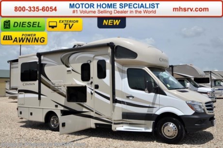 /OK &lt;a href=&quot;http://www.mhsrv.com/thor-motor-coach/&quot;&gt;&lt;img src=&quot;http://www.mhsrv.com/images/sold-thor.jpg&quot; width=&quot;383&quot; height=&quot;141&quot; border=&quot;0&quot;/&gt;&lt;/a&gt;
Family Owned &amp; Operated and the #1 Volume Selling Motor Home Dealer in the World as well as the #1 Thor Motor Coach Dealer in the World. MSRP $122,514. New 2016 Thor Motor Coach Chateau Citation Sprinter Diesel. Model 24SR. This RV measures approximately 24ft. 10in. in length &amp; features 2 slide-out rooms and LED TV on a slide. Optional equipment includes a diesel generator, power vent, 13.5 low profile A/C with heat pump, exterior TV, bedroom TV, holding tanks with heat pads and second auxiliary battery. The all new 2016 Chateau Citation Sprinter also features a turbo diesel engine, AM/FM/CD, power windows &amp; locks, keyless entry, power vent, back up camera, solid surface kitchen counter, 3-point seatbelts, driver &amp; passenger airbags, heated remote side mirrors, fiberglass running boards, spare tire, hitch, back-up monitor, roof ladder, outside shower, slide-out awning, electric step &amp; much more. For additional coach information, brochures, window sticker, videos, photos, Citation reviews, testimonials as well as additional information about Motor Home Specialist and our manufacturers&#39; please visit us at MHSRV .com or call 800-335-6054. At Motor Home Specialist we DO NOT charge any prep or orientation fees like you will find at other dealerships. All sale prices include a 200 point inspection, interior and exterior wash &amp; detail of vehicle, a thorough coach orientation with an MHS technician, an RV Starter&#39;s kit, a night stay in our delivery park featuring landscaped and covered pads with full hook-ups and much more. Free airport shuttle available with purchase for out-of-town buyers. WHY PAY MORE?... WHY SETTLE FOR LESS? 