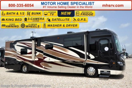 /SOLD - 7/16/15- TX
Family Owned &amp; Operated and the #1 Volume Selling Motor Home Dealer in the World as well as the #1 Coachmen / Sportscoach Dealer in the World. ** Call 800-335-6054 or Visit MHSRV .com for Best Price ** MSRP $274,467. New 2016 Sportscoach Cross Country. Model 404RB with Power Salon Bunks. This Luxury Diesel Pusher RV is truly unique to the industry measuring approximately 41 feet 9 inches in length and featuring (4) slide-out rooms, a spacious bath &amp; 1/2 arrangement, a king size master bed, stack washer and dryer, large 46 inch power lift TV in salon, beautiful tile flooring and backsplashes, Quartz kitchen countertop and sink covers and the industry&#39;s first luxury diesel equipped with a power salon bunk option. This feature makes the 404RB an incredible coach for not only younger families but also grandparents and those who only need additional sleeping occasionally. Optional equipment includes a power door awning, slide-out storage tray, front 39&quot; TV, exterior TV, dual pane windows, 6 way power driver &amp; passenger seats, stackable washer/dryer, mattress upgrade, home theater system with subwoofer, MCD shades throughout, GPS navigation, aluminum wheels, salon drop down bunk, 8KW Onan diesel generator, full width rear rock guard with &quot;Sportscoach&quot; name, Diamond Shield paint protection, double clear coat, in-motion satellite, Select Comfort mattress and Travel Easy Roadside Assistance by Coach-Net. The new Cross Country also features the stainless appliance package which includes a stainless steel residential refrigerator, stainless convection microwave, True-Induction cooktop, 2000 Watt inverter and (4) 6 volt batteries. The 2016 Cross Country diesel also features a powerful 340HP ISB Cummins engine, 6-speed automatic transmission, Freightliner raised rail chassis, 22.5 size radial tires, LCD bedroom TV, automatic coach leveling system and much more. For additional coach information, brochures, window sticker, videos, photos, Cross Country reviews, testimonials as well as additional information about Motor Home Specialist and our manufacturers&#39; please visit us at MHSRV .com or call 800-335-6054. At Motor Home Specialist we DO NOT charge any prep or orientation fees like you will find at other dealerships. All sale prices include a 200 point inspection, interior and exterior wash &amp; detail of vehicle, a thorough coach orientation with an MHS technician, an RV Starter&#39;s kit, a night stay in our delivery park featuring landscaped and covered pads with full hook-ups and much more. Free airport shuttle available with purchase for out-of-town buyers. WHY PAY MORE?... WHY SETTLE FOR LESS?
