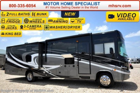 /SOLD 8/13/15
World&#39;s RV Show Sale Priced Now Through Sept 12, 2015. Call 800-335-6054 for Details. &lt;iframe width=&quot;400&quot; height=&quot;300&quot; src=&quot;//www.youtube.com/embed/H6vHsXkAvT0&quot; frameborder=&quot;0&quot; allowfullscreen&gt;&lt;/iframe&gt; Family Owned &amp; Operated and the #1 Volume Selling Motor Home Dealer in the World as well as the #1 Georgetown Dealer in the World. &lt;object width=&quot;400&quot; height=&quot;300&quot;&gt;&lt;param name=&quot;movie&quot; value=&quot;http://www.youtube.com/v/fBpsq4hH-Ws?version=3&amp;amp;hl=en_US&quot;&gt;&lt;/param&gt;&lt;param name=&quot;allowFullScreen&quot; value=&quot;true&quot;&gt;&lt;/param&gt;&lt;param name=&quot;allowscriptaccess&quot; value=&quot;always&quot;&gt;&lt;/param&gt;&lt;embed src=&quot;http://www.youtube.com/v/fBpsq4hH-Ws?version=3&amp;amp;hl=en_US&quot; type=&quot;application/x-shockwave-flash&quot; width=&quot;400&quot; height=&quot;300&quot; allowscriptaccess=&quot;always&quot; allowfullscreen=&quot;true&quot;&gt;&lt;/embed&gt;&lt;/object&gt; MSRP $160,176. New 2016 Forest River Georgetown: Model 364TS. This Bunk House RV with two full bathrooms measures approximately 37 feet 6 inches in length &amp; features 3 slide-out rooms as well as a king size bed. Optional equipment includes full body paint, dual pane glass, washer/dryer, power driver&#39;s seat, Fantastic Vent in kitchen, rear A/C, upgraded 15.0 BTU A/C, (2) heat strips, convection microwave with oven, auto transfer switch, front over head bunk, DVD players in the bunkhouse, stainless steel appliance package with 22.5 residential refrigerator, home theater system, passenger chair workstation, day/night roller shades throughout and an exterior entertainment center with TV. The all new Forest River Georgetown 364TS also features a Ford Triton V-10 engine, deluxe solid surface kitchen counter-top, Arctic Pack w/ enclosed tanks, automatic leveling jacks, fiberglass roof, back-up and blinker activated side view cameras with color monitor &amp; much more. For additional coach information, brochures, window sticker, videos, photos, Georgetown reviews, testimonials as well as additional information about Motor Home Specialist and our manufacturers&#39; please visit us at MHSRV .com or call 800-335-6054. At Motor Home Specialist we DO NOT charge any prep or orientation fees like you will find at other dealerships. All sale prices include a 200 point inspection, interior and exterior wash &amp; detail of vehicle, a thorough coach orientation with an MHS technician, an RV Starter&#39;s kit, a night stay in our delivery park featuring landscaped and covered pads with full hook-ups and much more. Free airport shuttle available with purchase for out-of-town buyers. WHY PAY MORE?... WHY SETTLE FOR LESS?  &lt;object width=&quot;400&quot; height=&quot;300&quot;&gt;&lt;param name=&quot;movie&quot; value=&quot;http://www.youtube.com/v/Pu7wgPgva2o?version=3&amp;amp;hl=en_US&quot;&gt;&lt;/param&gt;&lt;param name=&quot;allowFullScreen&quot; value=&quot;true&quot;&gt;&lt;/param&gt;&lt;param name=&quot;allowscriptaccess&quot; value=&quot;always&quot;&gt;&lt;/param&gt;&lt;embed src=&quot;http://www.youtube.com/v/Pu7wgPgva2o?version=3&amp;amp;hl=en_US&quot; type=&quot;application/x-shockwave-flash&quot; width=&quot;400&quot; height=&quot;300&quot; allowscriptaccess=&quot;always&quot; allowfullscreen=&quot;true&quot;&gt;&lt;/embed&gt;&lt;/object&gt;