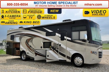 /NE /SOLD 7/20/15 
Family Owned &amp; Operated and the #1 Volume Selling Motor Home Dealer in the World as well as the #1 Thor Motor Coach Dealer in the World.  &lt;object width=&quot;400&quot; height=&quot;300&quot;&gt;&lt;param name=&quot;movie&quot; value=&quot;http://www.youtube.com/v/fBpsq4hH-Ws?version=3&amp;amp;hl=en_US&quot;&gt;&lt;/param&gt;&lt;param name=&quot;allowFullScreen&quot; value=&quot;true&quot;&gt;&lt;/param&gt;&lt;param name=&quot;allowscriptaccess&quot; value=&quot;always&quot;&gt;&lt;/param&gt;&lt;embed src=&quot;http://www.youtube.com/v/fBpsq4hH-Ws?version=3&amp;amp;hl=en_US&quot; type=&quot;application/x-shockwave-flash&quot; width=&quot;400&quot; height=&quot;300&quot; allowscriptaccess=&quot;always&quot; allowfullscreen=&quot;true&quot;&gt;&lt;/embed&gt;&lt;/object&gt; 
MSRP $151,350. The New 2016 Thor Motor Coach Miramar 33.5 Model. This luxury class A gas motor home measures approximately 34 feet 7 inches in length and features the beautiful HD-Max exterior, an exterior entertainment center with TV, theater seating, a king size bed, power driver&#39;s seat and an exterior kitchen. The 2016 Thor Motor Coach Miramar also features one of the most impressive lists of standard equipment in the RV industry including a Ford Triton V-10 engine, 5-speed automatic transmission, Ford 22 Series chassis with 22.5 Michelin tires and high polished aluminum wheels, automatic leveling system with touch pad controls, power patio awning with LED lights, frameless windows, slide-out room awning toppers, heated/remote exterior mirrors with integrated side view cameras, side hinged baggage doors, halogen headlamps with LED accent lights, heated and enclosed holding tanks, residential refrigerator, solid surface kitchen sink, LCD TVs, DVD, 5500 Onan generator, gas/electric water heater and the RAPID CAMP remote system. Rapid Camp allows you to operate your slide-out room, generator, leveling jacks when applicable, power awning, selective lighting and more all from a touchscreen remote control. For additional coach information, brochures, window sticker, videos, photos, Miramar reviews, testimonials as well as additional information about Motor Home Specialist and our manufacturers&#39; please visit us at MHSRV .com or call 800-335-6054. At Motor Home Specialist we DO NOT charge any prep or orientation fees like you will find at other dealerships. All sale prices include a 200 point inspection, interior and exterior wash &amp; detail of vehicle, a thorough coach orientation with an MHS technician, an RV Starter&#39;s kit, a night stay in our delivery park featuring landscaped and covered pads with full hook-ups and much more. Free airport shuttle available with purchase for out-of-town buyers. WHY PAY MORE?... WHY SETTLE FOR LESS? 
&lt;object width=&quot;400&quot; height=&quot;300&quot;&gt;&lt;param name=&quot;movie&quot; value=&quot;//www.youtube.com/v/wsGkgVdi1T8?version=3&amp;amp;hl=en_US&quot;&gt;&lt;/param&gt;&lt;param name=&quot;allowFullScreen&quot; value=&quot;true&quot;&gt;&lt;/param&gt;&lt;param name=&quot;allowscriptaccess&quot; value=&quot;always&quot;&gt;&lt;/param&gt;&lt;embed src=&quot;//www.youtube.com/v/wsGkgVdi1T8?version=3&amp;amp;hl=en_US&quot; type=&quot;application/x-shockwave-flash&quot; width=&quot;400&quot; height=&quot;300&quot; allowscriptaccess=&quot;always&quot; allowfullscreen=&quot;true&quot;&gt;&lt;/embed&gt;&lt;/object&gt;