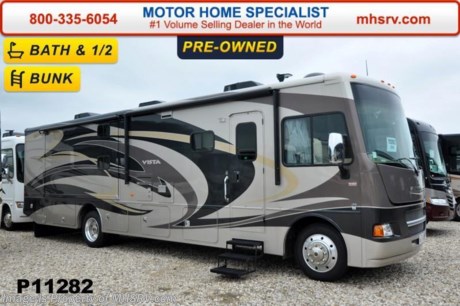 /TX 6-30-15 &lt;a href=&quot;http://www.mhsrv.com/winnebago-rvs/&quot;&gt;&lt;img src=&quot;http://www.mhsrv.com/images/sold-winnebago.jpg&quot; width=&quot;383&quot; height=&quot;141&quot; border=&quot;0&quot;/&gt;&lt;/a&gt;
Used Winnebago RV for Sale- 2014 Winnebago Vista 35B with 3 slides and only 4,094 miles. This Bath &amp; 1/2 bunk model RV is approximately 36 feet in length with a Ford V10 engine, Ford chassis, power mirrors with heat, 5.5KW Onan generator with 223 hours, power patio awning, slide-out room toppers, gas/electric water heater, pass-thru storage with side swing baggage doors, aluminum wheels, exterior shower, fiberglass roof with ladder, 5K lb. hitch, automatic leveling system, 3 camera monitoring system, Xantrax inverter, booth converts to sleeper, dual pane windows, convection microwave, solid surface counters, 2 ducted roof A/Cs and 4 flat panel TVs. For additional information and photos please visit Motor Home Specialist at www.MHSRV .com or call 800-335-6054.