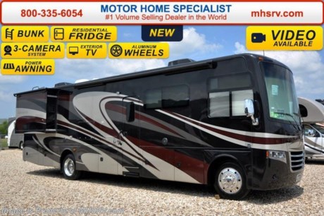 /AL 4/26/16 &lt;a href=&quot;http://www.mhsrv.com/thor-motor-coach/&quot;&gt;&lt;img src=&quot;http://www.mhsrv.com/images/sold-thor.jpg&quot; width=&quot;383&quot; height=&quot;141&quot; border=&quot;0&quot;/&gt;&lt;/a&gt;
Family Owned &amp; Operated and the #1 Volume Selling Motor Home Dealer in the World as well as the #1 Thor Motor Coach Dealer in the World.  
&lt;object width=&quot;400&quot; height=&quot;300&quot;&gt;&lt;param name=&quot;movie&quot; value=&quot;http://www.youtube.com/v/fBpsq4hH-Ws?version=3&amp;amp;hl=en_US&quot;&gt;&lt;/param&gt;&lt;param name=&quot;allowFullScreen&quot; value=&quot;true&quot;&gt;&lt;/param&gt;&lt;param name=&quot;allowscriptaccess&quot; value=&quot;always&quot;&gt;&lt;/param&gt;&lt;embed src=&quot;http://www.youtube.com/v/fBpsq4hH-Ws?version=3&amp;amp;hl=en_US&quot; type=&quot;application/x-shockwave-flash&quot; width=&quot;400&quot; height=&quot;300&quot; allowscriptaccess=&quot;always&quot; allowfullscreen=&quot;true&quot;&gt;&lt;/embed&gt;&lt;/object&gt; 
MSRP $162,114. The New 2016 Thor Motor Coach Miramar 34.3 Model. This luxury Bunk Model class A gas motor home measures approximately 35 feet 10 inches in length and features 2 slides, bunk beds and a king size bed. Options include the beautiful full body paint exterior, leatherette theater seats and frameless dual pane windows. The 2016 Thor Motor Coach Miramar also features one of the most impressive lists of standard equipment in the RV industry including a Ford Triton V-10 engine, 5-speed automatic transmission, Ford 22 Series chassis with 22.5 Michelin tires and high polished aluminum wheels, automatic leveling system with touch pad controls, power patio awning with LED lights, frameless windows, slide-out room awning toppers, heated/remote exterior mirrors with integrated side view cameras, side hinged baggage doors, halogen headlamps with LED accent lights, heated and enclosed holding tanks, residential refrigerator, LCD TVs, DVD, 5500 Onan generator, gas/electric water heater and the RAPID CAMP remote system. Rapid Camp allows you to operate your slide-out room, generator, leveling jacks when applicable, power awning, selective lighting and more all from a touchscreen remote control. For additional coach information, brochures, window sticker, videos, photos, Miramar reviews, testimonials as well as additional information about Motor Home Specialist and our manufacturers&#39; please visit us at MHSRV .com or call 800-335-6054. At Motor Home Specialist we DO NOT charge any prep or orientation fees like you will find at other dealerships. All sale prices include a 200 point inspection, interior and exterior wash &amp; detail of vehicle, a thorough coach orientation with an MHS technician, an RV Starter&#39;s kit, a night stay in our delivery park featuring landscaped and covered pads with full hook-ups and much more. Free airport shuttle available with purchase for out-of-town buyers. WHY PAY MORE?... WHY SETTLE FOR LESS? 
&lt;object width=&quot;400&quot; height=&quot;300&quot;&gt;&lt;param name=&quot;movie&quot; value=&quot;//www.youtube.com/v/wsGkgVdi1T8?version=3&amp;amp;hl=en_US&quot;&gt;&lt;/param&gt;&lt;param name=&quot;allowFullScreen&quot; value=&quot;true&quot;&gt;&lt;/param&gt;&lt;param name=&quot;allowscriptaccess&quot; value=&quot;always&quot;&gt;&lt;/param&gt;&lt;embed src=&quot;//www.youtube.com/v/wsGkgVdi1T8?version=3&amp;amp;hl=en_US&quot; type=&quot;application/x-shockwave-flash&quot; width=&quot;400&quot; height=&quot;300&quot; allowscriptaccess=&quot;always&quot; allowfullscreen=&quot;true&quot;&gt;&lt;/embed&gt;&lt;/object&gt;