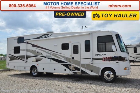 /VA 6-30-15 &lt;a href=&quot;http://www.mhsrv.com/thor-motor-coach/&quot;&gt;&lt;img src=&quot;http://www.mhsrv.com/images/sold-thor.jpg&quot; width=&quot;383&quot; height=&quot;141&quot; border=&quot;0&quot;/&gt;&lt;/a&gt;
Used Damon RV for Sale- 2007 Damon Outlaw 3611 with slide and 38,551 miles. This toy hauler RV is approximately 36 feet in length with a Chevrolet Vortec 8100 engine, Workhorse, power mirrors with heat, 5.5KW Onan generator with 619 hours, patio awning, slide-out room toppers, water heater, pass-thru storage, aluminum wheels, exterior shower, 5K lb. hitch, back up camera, automatic leveling system, exterior entertainment center, dual pane windows, day/night shades, convection microwave, all in 1 bath, 3 burner range with oven, loft bed, 2 ducted roof A/Cs and much more. For additional information and photos please visit Motor Home Specialist at www.MHSRV .com or call 800-335-6054.