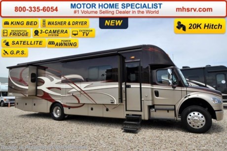 /TX 9-1-15 &lt;a href=&quot;http://www.mhsrv.com/other-rvs-for-sale/dynamax-rv/&quot;&gt;&lt;img src=&quot;http://www.mhsrv.com/images/sold-dynamax.jpg&quot; width=&quot;383&quot; height=&quot;141&quot; border=&quot;0&quot;/&gt;&lt;/a&gt;
World&#39;s RV Show Sale Priced Now Through Sept 12, 2015. Call 800-335-6054 for Details. Family Owned &amp; Operated and the #1 Volume Selling Motor Home Dealer in the World as well as the #1 Dynamax DX3 Dealer in the World.  &lt;object width=&quot;400&quot; height=&quot;300&quot;&gt;&lt;param name=&quot;movie&quot; value=&quot;http://www.youtube.com/v/fBpsq4hH-Ws?version=3&amp;amp;hl=en_US&quot;&gt;&lt;/param&gt;&lt;param name=&quot;allowFullScreen&quot; value=&quot;true&quot;&gt;&lt;/param&gt;&lt;param name=&quot;allowscriptaccess&quot; value=&quot;always&quot;&gt;&lt;/param&gt;&lt;embed src=&quot;http://www.youtube.com/v/fBpsq4hH-Ws?version=3&amp;amp;hl=en_US&quot; type=&quot;application/x-shockwave-flash&quot; width=&quot;400&quot; height=&quot;300&quot; allowscriptaccess=&quot;always&quot; allowfullscreen=&quot;true&quot;&gt;&lt;/embed&gt;&lt;/object&gt;
MSRP $309,267. 2016 DynaMax DX3 model 37TS with 3 slides. Perhaps the most luxurious yet affordable Super C motor home on the market! New features for 2016 include the exclusive D-Max design which maximizes structural integrity &amp; stability, Blistein oversized shock absorbers, newly designed aerodynamic fiberglass front &amp; rear caps, vacuum-Laminated 2&quot; insulated floor, one-piece fiberglass roof, Roto-Formed ribbed storage compartments, side-hinged aluminum compartment doors with paddle latches, integrated Carefree Mirage roof-mounted awnings with LED lighting, heavy duty electric triple series 25 entry step, clear vision frameless windows, Aqua-Hot Hydronic System, Sani-Con emptying system with macerating pump, luxurious porcelain tile flooring, decorative crown molding, MCD day/night shades, solid surface countertops, king size Serta Euro top foam mattress, dual 18,000 BTU A/Cs with heat pumps, 8KW Onan diesel generator, 3,000 watt inverter with low voltage automatic start and 2 upgraded 4D AGM house batteries. This Model 37TS is powered by the upgraded 9.0L Cummins 350HP diesel engine with 1,000 lbs. of torque &amp; massive 33,000 lb. Freightliner M-2 chassis with 20,000 lb. hitch and 4 point fully automatic hydraulic leveling jacks. Options include the Autumn Glimmer full body exterior 4-Color package, Captiva Sands interior and a stackable washer dryer. The DX3 also features a Early American Cherry wood package, an exterior LCD TV &amp; entertainment center, Jacobs C-Brake with low/off/high dash switch, Allison transmission, air brakes with 4 wheel ABS, twin 50 gallon aluminum fuel tanks, electric power windows, remote keyless pad at entry door, 40 inch LCD TV in the living area, Blue-Ray home theater system, In-Motion satellite, flush mounted LED ceiling lights, convection microwave, residential refrigerator, touch screen premium AM/FM/CD/DVD radio, GPS with color monitor, color back-up camera and two color side view cameras.  For additional coach information, brochures, window sticker, videos, photos, DX3 reviews &amp; testimonials as well as additional information about Motor Home Specialist and our manufacturers please visit us at MHSRV .com or call 800-335-6054. At Motor Home Specialist we DO NOT charge any prep or orientation fees like you will find at other dealerships. All sale prices include a 200 point inspection, interior &amp; exterior wash &amp; detail of vehicle, a thorough coach orientation with an MHS technician, an RV Starter&#39;s kit, a nights stay in our delivery park featuring landscaped and covered pads with full hook-ups and much more. WHY PAY MORE?... WHY SETTLE FOR LESS?