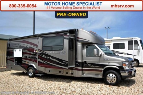 /SOLD - 7/16/15- tx
Used Coachmen RV for Sale- 2013 Coachmen Concord 300TS with 3 slides and 5,456 miles. This class C RV is approximately 30 feet in length with a Ford 6.8L engine, Ford chassis, power mirrors with heat, power windows and locks, 4KW Onan generator with 14 hours, patio awning, slide-out room toppers, gas/electric water heater, power steps, aluminum wheels, Ride-Rite air assist, LED running lights, black tank rinsing system, tank heater, exterior shower, 5K lb. hitch, 3 camera monitoring system, exterior entertainment center, sofa with sleeper, booth converts to sleeper, day/night shades, convection microwave, 3 burner range, sink covers, refrigerator, glass door shower, ducted A/C and 2 LCD TVs.  For additional information and photos please visit Motor Home Specialist at www.MHSRV .com or call 800-335-6054.
