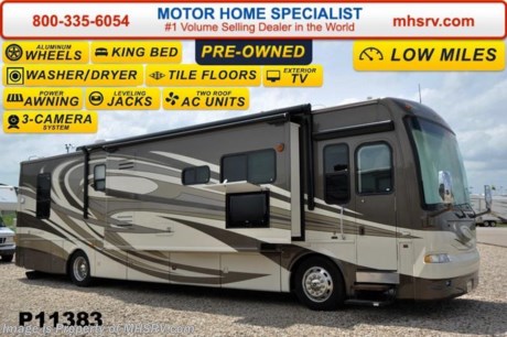 /TX  6-4-15 &lt;a href=&quot;http://www.mhsrv.com/thor-motor-coach/&quot;&gt;&lt;img src=&quot;http://www.mhsrv.com/images/sold-thor.jpg&quot; width=&quot;383&quot; height=&quot;141&quot; border=&quot;0&quot;/&gt;&lt;/a&gt;
Used Damon RV for Sale- 2011 Damon Astoria 40KT with 3 slides and only 15,704 miles. This RV is approximately  39 feet 10 inches in length with a 360HP Cummins engine, Freightliner raised rail chassis, power mirrors with heat, 8KW Onan diesel generator with 63 hours, power patio awning, slide-out room toppers, gas/electric water heater, pass-thru storage with side swing baggage doors, power steps, full length slide-out cargo tray, aluminum wheels, clear front paint mask, exterior shower, 10K lb. hitch, automatic leveling system, exterior entertainment center, Magnum inverter, ceramic tile floors, dual pane windows, day/night shades, convection microwave, central vacuum, solid surface counter, 3 burner range, glass door shower with seat, king size bed, 2 ducted roof A/Cs with heat pumps and 3 LCD TVs.  For additional information and photos please visit Motor Home Specialist at www.MHSRV .com or call 800-335-6054.