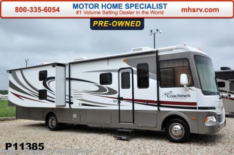/TX 6-4-15 &lt;a href=&quot;http://www.mhsrv.com/coachmen-rv/&quot;&gt;&lt;img src=&quot;http://www.mhsrv.com/images/sold-coachmen.jpg&quot; width=&quot;383&quot; height=&quot;141&quot; border=&quot;0&quot;/&gt;&lt;/a&gt; 
Used 2011 Coachmen Mirada 34BH with 2 slides and 14,099 miles. This RV is approximately 34 feet in length with a Ford V10 engine, Ford chassis, 6.5KW generator with 116 hours, patio awning, slide-out room toppers, water heater, 50 amp service, pass-thru storage, wheel simulators, exterior shower, 5K lb. hitch, automatic leveling system, back up camera, sofa with sleeper, booth converts to sleeper, night shades, microwave, 3 burner range with oven, solid surface counter, all in 1 bath, glass door shower, 2 ducted roof A/Cs and 4 LCD TVs. For additional information and photos please visit Motor Home Specialist at www.MHSRV .com or call 800-335-6054.