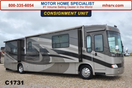 /SOLD 9/28/15 CA
**Consignment** Used Travel Supreme RV for Sale- 2007 Travel Supreme Envoy 40FL14 with 4 slides and 33,708 miles. This RV is approximately 40 feet in length with a Cummins 400HP engine with side radiator, Spartan raised rail chassis with IFS, power mirrors with heat, power pedals, 8KW Onan generator with AGS and slide, power patio awning, door awning, slide-out room toppers, gas/electric water heater, aluminum wheels, fiberglass roof with ladder, docking lights, solar panel, automatic leveling system, 3 camera monitoring system, Magnum inverter, ceramic tile floors, computer desk, dual pane windows, day/night shades, fireplace, convection microwave, central vacuum, solid surface counters, king size bed, 2 ducted roof A/Cs, 2 TVs and much more.  For additional information and photos please visit Motor Home Specialist at www.MHSRV .com or call 800-335-6054.