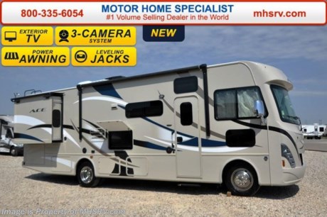 /SOLD 9/28/15 TX
Family Owned &amp; Operated and the #1 Volume Selling Motor Home Dealer in the World as well as the #1 Thor Motor Coach Dealer in the World.
&lt;object width=&quot;400&quot; height=&quot;300&quot;&gt;&lt;param name=&quot;movie&quot; value=&quot;http://www.youtube.com/v/fBpsq4hH-Ws?version=3&amp;amp;hl=en_US&quot;&gt;&lt;/param&gt;&lt;param name=&quot;allowFullScreen&quot; value=&quot;true&quot;&gt;&lt;/param&gt;&lt;param name=&quot;allowscriptaccess&quot; value=&quot;always&quot;&gt;&lt;/param&gt;&lt;embed src=&quot;http://www.youtube.com/v/fBpsq4hH-Ws?version=3&amp;amp;hl=en_US&quot; type=&quot;application/x-shockwave-flash&quot; width=&quot;400&quot; height=&quot;300&quot; allowscriptaccess=&quot;always&quot; allowfullscreen=&quot;true&quot;&gt;&lt;/embed&gt;&lt;/object&gt; MSRP $111,033. New 2016 Thor Motor Coach A.C.E. Model EVO 30.1. The A.C.E. is the class A &amp; C Evolution. It Combines many of the most popular features of a class A motor home and a class C motor home to make something truly unique to the RV industry. This unit measures approximately 30 feet 10 inches in length featuring 2 slide out rooms. Optional equipment includes beautiful HD-Max exterior, bedroom TV/DVD combo, (2) 12V attic fans, upgraded 15.0 BTU A/C and a second auxiliary battery. The A.C.E. also features a Ford Triton V-10 engine, frameless windows, power charging station, drop down overhead bunk, power side mirrors with integrated side view cameras, hydraulic leveling jacks, a mud-room, roof ladder, 4000 Onan Micro-Quiet generator, electric patio awning with integrated LED lights, AM/FM/CD, reclining swivel leatherette captain&#39;s chairs, stainless steel wheel liners, hitch, systems control center, valve stem extenders, refrigerator, microwave, water heater, one-piece windshield with &quot;20/20 vision&quot; front cap that helps eliminate heat and sunlight from getting into the drivers vision, floor level cockpit window for better visibility while turning, a &quot;below floor&quot; furnace and water heater helping keep the noise to an absolute minimum and the exhaust away from the kids and pets, cockpit mirrors, slide-out workstation in the dash and much more.  For additional coach information, brochures, window sticker, videos, photos, A.C.E. reviews &amp; testimonials as well as additional information about Motor Home Specialist and our manufacturers please visit us at MHSRV .com or call 800-335-6054. At Motor Home Specialist we DO NOT charge any prep or orientation fees like you will find at other dealerships. All sale prices include a 200 point inspection, interior &amp; exterior wash &amp; detail of vehicle, a thorough coach orientation with an MHS technician, an RV Starter&#39;s kit, a nights stay in our delivery park featuring landscaped and covered pads with full hook-ups and much more. WHY PAY MORE?... WHY SETTLE FOR LESS?