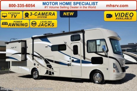 /AR 5-9-16 &lt;a href=&quot;http://www.mhsrv.com/thor-motor-coach/&quot;&gt;&lt;img src=&quot;http://www.mhsrv.com/images/sold-thor.jpg&quot; width=&quot;383&quot; height=&quot;141&quot; border=&quot;0&quot;/&gt;&lt;/a&gt;
 *Family Owned &amp; Operated and the #1 Volume Selling Motor Home Dealer in the World as well as the #1 Thor Motor Coach Dealer in the World.
&lt;object width=&quot;400&quot; height=&quot;300&quot;&gt;&lt;param name=&quot;movie&quot; value=&quot;http://www.youtube.com/v/fBpsq4hH-Ws?version=3&amp;amp;hl=en_US&quot;&gt;&lt;/param&gt;&lt;param name=&quot;allowFullScreen&quot; value=&quot;true&quot;&gt;&lt;/param&gt;&lt;param name=&quot;allowscriptaccess&quot; value=&quot;always&quot;&gt;&lt;/param&gt;&lt;embed src=&quot;http://www.youtube.com/v/fBpsq4hH-Ws?version=3&amp;amp;hl=en_US&quot; type=&quot;application/x-shockwave-flash&quot; width=&quot;400&quot; height=&quot;300&quot; allowscriptaccess=&quot;always&quot; allowfullscreen=&quot;true&quot;&gt;&lt;/embed&gt;&lt;/object&gt; MSRP $112,038. New 2016 Thor Motor Coach A.C.E. Model EVO 30.1. The A.C.E. is the class A &amp; C Evolution. It Combines many of the most popular features of a class A motor home and a class C motor home to make something truly unique to the RV industry. This unit measures approximately 30 feet 10 inches in length featuring 2 slide out rooms. Optional equipment includes beautiful HD-Max exterior, bedroom TV, (2) 12V attic fans, upgraded 15.0 BTU A/C and a second auxiliary battery. The A.C.E. also features a Ford Triton V-10 engine, frameless windows, power charging station, drop down overhead bunk, power side mirrors with integrated side view cameras, hydraulic leveling jacks, a mud-room, roof ladder, 4000 Onan Micro-Quiet generator, electric patio awning with integrated LED lights, AM/FM/CD, reclining swivel leatherette captain&#39;s chairs, stainless steel wheel liners, hitch, systems control center, valve stem extenders, refrigerator, microwave, water heater, one-piece windshield with &quot;20/20 vision&quot; front cap that helps eliminate heat and sunlight from getting into the drivers vision, floor level cockpit window for better visibility while turning, a &quot;below floor&quot; furnace and water heater helping keep the noise to an absolute minimum and the exhaust away from the kids and pets, cockpit mirrors, slide-out workstation in the dash and much more.  For additional coach information, brochures, window sticker, videos, photos, A.C.E. reviews &amp; testimonials as well as additional information about Motor Home Specialist and our manufacturers please visit us at MHSRV .com or call 800-335-6054. At Motor Home Specialist we DO NOT charge any prep or orientation fees like you will find at other dealerships. All sale prices include a 200 point inspection, interior &amp; exterior wash &amp; detail of vehicle, a thorough coach orientation with an MHS technician, an RV Starter&#39;s kit, a nights stay in our delivery park featuring landscaped and covered pads with full hook-ups and much more. WHY PAY MORE?... WHY SETTLE FOR LESS?