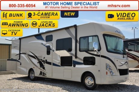 /TX 9-1-15 &lt;a href=&quot;http://www.mhsrv.com/thor-motor-coach/&quot;&gt;&lt;img src=&quot;http://www.mhsrv.com/images/sold-thor.jpg&quot; width=&quot;383&quot; height=&quot;141&quot; border=&quot;0&quot;/&gt;&lt;/a&gt;
World&#39;s RV Show Sale Priced Now Through Sept 12, 2015. Call 800-335-6054 for Details. Family Owned &amp; Operated and the #1 Volume Selling Motor Home Dealer in the World as well as the #1 Thor Motor Coach Dealer in the World.
&lt;object width=&quot;400&quot; height=&quot;300&quot;&gt;&lt;param name=&quot;movie&quot; value=&quot;http://www.youtube.com/v/fBpsq4hH-Ws?version=3&amp;amp;hl=en_US&quot;&gt;&lt;/param&gt;&lt;param name=&quot;allowFullScreen&quot; value=&quot;true&quot;&gt;&lt;/param&gt;&lt;param name=&quot;allowscriptaccess&quot; value=&quot;always&quot;&gt;&lt;/param&gt;&lt;embed src=&quot;http://www.youtube.com/v/fBpsq4hH-Ws?version=3&amp;amp;hl=en_US&quot; type=&quot;application/x-shockwave-flash&quot; width=&quot;400&quot; height=&quot;300&quot; allowscriptaccess=&quot;always&quot; allowfullscreen=&quot;true&quot;&gt;&lt;/embed&gt;&lt;/object&gt; MSRP $113,208. New 2016 Thor Motor Coach A.C.E. Model EVO 30.2. The A.C.E. is the class A &amp; C Evolution. It Combines many of the most popular features of a class A motor home and a class C motor home to make something truly unique to the RV industry. This unit measures approximately 31 feet 4 inches in length featuring a full wall driver&#39;s side slide and bunk beds. Optional equipment includes beautiful HD-Max exterior, bedroom TV/DVD combo, (2) 12V attic fans, upgraded 15.0 BTU A/C and a second auxiliary battery. The A.C.E. also features a Ford Triton V-10 engine, frameless windows, power charging station, drop down overhead bunk, power side mirrors with integrated side view cameras, hydraulic leveling jacks, a mud-room, roof ladder, 4000 Onan Micro-Quiet generator, electric patio awning with integrated LED lights, AM/FM/CD, reclining swivel leatherette captain&#39;s chairs, stainless steel wheel liners, hitch, systems control center, valve stem extenders, refrigerator, microwave, water heater, one-piece windshield with &quot;20/20 vision&quot; front cap that helps eliminate heat and sunlight from getting into the drivers vision, floor level cockpit window for better visibility while turning, a &quot;below floor&quot; furnace and water heater helping keep the noise to an absolute minimum and the exhaust away from the kids and pets, cockpit mirrors, slide-out workstation in the dash and much more.  For additional coach information, brochures, window sticker, videos, photos, A.C.E. reviews &amp; testimonials as well as additional information about Motor Home Specialist and our manufacturers please visit us at MHSRV .com or call 800-335-6054. At Motor Home Specialist we DO NOT charge any prep or orientation fees like you will find at other dealerships. All sale prices include a 200 point inspection, interior &amp; exterior wash &amp; detail of vehicle, a thorough coach orientation with an MHS technician, an RV Starter&#39;s kit, a nights stay in our delivery park featuring landscaped and covered pads with full hook-ups and much more. WHY PAY MORE?... WHY SETTLE FOR LESS?
