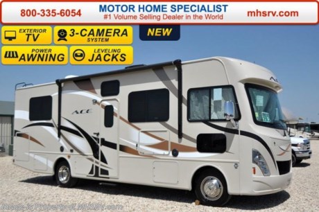 /SOLD 9/28/15 TX
Family Owned &amp; Operated and the #1 Volume Selling Motor Home Dealer in the World as well as the #1 Thor Motor Coach Dealer in the World.
 &lt;object width=&quot;400&quot; height=&quot;300&quot;&gt;&lt;param name=&quot;movie&quot; value=&quot;http://www.youtube.com/v/fBpsq4hH-Ws?version=3&amp;amp;hl=en_US&quot;&gt;&lt;/param&gt;&lt;param name=&quot;allowFullScreen&quot; value=&quot;true&quot;&gt;&lt;/param&gt;&lt;param name=&quot;allowscriptaccess&quot; value=&quot;always&quot;&gt;&lt;/param&gt;&lt;embed src=&quot;http://www.youtube.com/v/fBpsq4hH-Ws?version=3&amp;amp;hl=en_US&quot; type=&quot;application/x-shockwave-flash&quot; width=&quot;400&quot; height=&quot;300&quot; allowscriptaccess=&quot;always&quot; allowfullscreen=&quot;true&quot;&gt;&lt;/embed&gt;&lt;/object&gt; MSRP $107,208. New 2016 Thor Motor Coach A.C.E. Model EVO 29.2. The A.C.E. is the class A &amp; C Evolution. It Combines many of the most popular features of a class A motor home and a class C motor home to make something truly unique to the RV industry. This unit measures approximately 29 feet 8 inches in length featuring a driver&#39;s side slide. Optional equipment includes beautiful HD-Max exterior, bedroom TV/DVD combo, (2) 12V attic fans, upgraded 15.0 BTU A/C, exterior TV and a second auxiliary battery. The A.C.E. also features a Ford Triton V-10 engine, frameless windows, power charging station, drop down overhead bunk, power side mirrors with integrated side view cameras, hydraulic leveling jacks, a mud-room, roof ladder, 4000 Onan Micro-Quiet generator, electric patio awning with integrated LED lights, AM/FM/CD, reclining swivel leatherette captain&#39;s chairs, stainless steel wheel liners, hitch, systems control center, valve stem extenders, refrigerator, microwave, water heater, one-piece windshield with &quot;20/20 vision&quot; front cap that helps eliminate heat and sunlight from getting into the drivers vision, floor level cockpit window for better visibility while turning, a &quot;below floor&quot; furnace and water heater helping keep the noise to an absolute minimum and the exhaust away from the kids and pets, cockpit mirrors, slide-out workstation in the dash and much more.  For additional coach information, brochures, window sticker, videos, photos, A.C.E. reviews &amp; testimonials as well as additional information about Motor Home Specialist and our manufacturers please visit us at MHSRV .com or call 800-335-6054. At Motor Home Specialist we DO NOT charge any prep or orientation fees like you will find at other dealerships. All sale prices include a 200 point inspection, interior &amp; exterior wash &amp; detail of vehicle, a thorough coach orientation with an MHS technician, an RV Starter&#39;s kit, a nights stay in our delivery park featuring landscaped and covered pads with full hook-ups and much more. WHY PAY MORE?... WHY SETTLE FOR LESS?