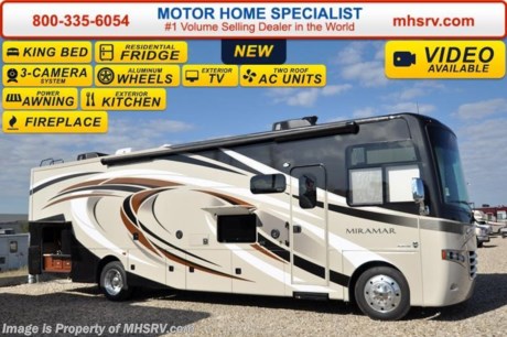 /AK 02/15/16 &lt;a href=&quot;http://www.mhsrv.com/thor-motor-coach/&quot;&gt;&lt;img src=&quot;http://www.mhsrv.com/images/sold-thor.jpg&quot; width=&quot;383&quot; height=&quot;141&quot; border=&quot;0&quot;/&gt;&lt;/a&gt;
&lt;iframe width=&quot;400&quot; height=&quot;300&quot; src=&quot;https://www.youtube.com/embed/scMBAkyf1JU&quot; frameborder=&quot;0&quot; allowfullscreen&gt;&lt;/iframe&gt; The Largest 911 Emergency Inventory Reduction Sale in MHSRV History is Going on NOW! Over 1000 RVs to Choose From at 1 Location!! Offer Ends Feb. 29th, 2016. Sale Price available at MHSRV.com or call 800-335-6054. You&#39;ll be glad you did! ***   *Family Owned &amp; Operated and the #1 Volume Selling Motor Home Dealer in the World as well as the #1 Thor Motor Coach Dealer in the World.  
&lt;object width=&quot;400&quot; height=&quot;300&quot;&gt;&lt;param name=&quot;movie&quot; value=&quot;http://www.youtube.com/v/fBpsq4hH-Ws?version=3&amp;amp;hl=en_US&quot;&gt;&lt;/param&gt;&lt;param name=&quot;allowFullScreen&quot; value=&quot;true&quot;&gt;&lt;/param&gt;&lt;param name=&quot;allowscriptaccess&quot; value=&quot;always&quot;&gt;&lt;/param&gt;&lt;embed src=&quot;http://www.youtube.com/v/fBpsq4hH-Ws?version=3&amp;amp;hl=en_US&quot; type=&quot;application/x-shockwave-flash&quot; width=&quot;400&quot; height=&quot;300&quot; allowscriptaccess=&quot;always&quot; allowfullscreen=&quot;true&quot;&gt;&lt;/embed&gt;&lt;/object&gt; 
MSRP $153,536. The New 2016 Thor Motor Coach Miramar 34.2 Model. This luxury class A gas motor home measures approximately 35 feet 10 inches in length and features a driver&#39;s side full wall slide and a king size bed. Options include the beautiful Spiced Delight HD-Max exterior and electric fireplace. The 2016 Thor Motor Coach Miramar also features one of the most impressive lists of standard equipment in the RV industry including a Ford Triton V-10 engine, 5-speed automatic transmission, Ford 22 Series chassis with 22.5 Michelin tires and high polished aluminum wheels, automatic leveling system with touch pad controls, power patio awning with LED lights, frameless windows, slide-out room awning toppers, heated/remote exterior mirrors with integrated side view cameras, side hinged baggage doors, halogen headlamps with LED accent lights, heated and enclosed holding tanks, residential refrigerator, LCD TVs, DVD, 5500 Onan generator, gas/electric water heater and the RAPID CAMP remote system. Rapid Camp allows you to operate your slide-out room, generator, leveling jacks when applicable, power awning, selective lighting and more all from a touchscreen remote control. For additional coach information, brochures, window sticker, videos, photos, Miramar reviews, testimonials as well as additional information about Motor Home Specialist and our manufacturers&#39; please visit us at MHSRV .com or call 800-335-6054. At Motor Home Specialist we DO NOT charge any prep or orientation fees like you will find at other dealerships. All sale prices include a 200 point inspection, interior and exterior wash &amp; detail of vehicle, a thorough coach orientation with an MHS technician, an RV Starter&#39;s kit, a night stay in our delivery park featuring landscaped and covered pads with full hook-ups and much more. Free airport shuttle available with purchase for out-of-town buyers. WHY PAY MORE?... WHY SETTLE FOR LESS? 
&lt;object width=&quot;400&quot; height=&quot;300&quot;&gt;&lt;param name=&quot;movie&quot; value=&quot;//www.youtube.com/v/wsGkgVdi1T8?version=3&amp;amp;hl=en_US&quot;&gt;&lt;/param&gt;&lt;param name=&quot;allowFullScreen&quot; value=&quot;true&quot;&gt;&lt;/param&gt;&lt;param name=&quot;allowscriptaccess&quot; value=&quot;always&quot;&gt;&lt;/param&gt;&lt;embed src=&quot;//www.youtube.com/v/wsGkgVdi1T8?version=3&amp;amp;hl=en_US&quot; type=&quot;application/x-shockwave-flash&quot; width=&quot;400&quot; height=&quot;300&quot; allowscriptaccess=&quot;always&quot; allowfullscreen=&quot;true&quot;&gt;&lt;/embed&gt;&lt;/object&gt;
