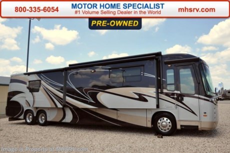 /SOLD - 7/16/15- IL
Pre-Owned Entegra RV for Sale- 2014 Entegra Aspire 44U with 4 slides and 12,809 miles. This RV is approximately 44 feet 10 inches in length with a Cummins 450HP engine with side radiator, power mirrors with heat, power pedals, 10KW Onan generator with 126 hours, AGS, power patio and door awnings, window awnings, Aqua Hot, 50 amp power cord reel, pass-thru storage with side swing baggage doors, full length slide-out cargo tray, aluminum wheels, keyless entry, power water hose reel, exterior shower, solar panel, automatic leveling system, keyless entry, 15K lb. hitch, 3 camera monitoring system, exterior entertainment center, Magnum inverter, ceramic tile floors, dual pane windows, fireplace, convection microwave, central vacuum, solid surface counters, residential refrigerators, washer/dryer stack, glass door shower with seat, king size dual sleep number bed, 3 ducted roof A/Cs, 4 LCD TVs and much more.  For additional information and photos please visit Motor Home Specialist at www.MHSRV .com or call 800-335-6054.