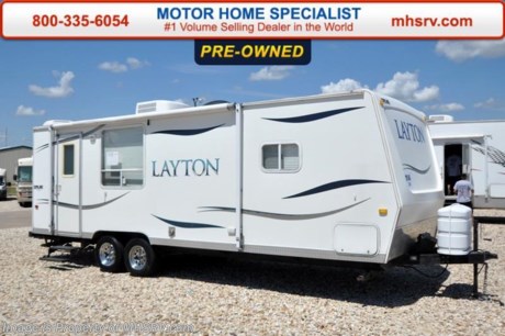 /TX 6-30-15 &lt;a href=&quot;http://www.mhsrv.com/travel-trailers/&quot;&gt;&lt;img src=&quot;http://www.mhsrv.com/images/sold-traveltrailer.jpg&quot; width=&quot;383&quot; height=&quot;141&quot; border=&quot;0&quot;/&gt;&lt;/a&gt;
Used Skyline Travel Trailer RV for Sale- 2009 Skyline Layton 264 is approximately 23 feet in length with slide, patio awning, gas/electric water heater, pass-thru storage, aluminum wheels, sofa with sleeper, booth converts to sleeper, blinds, microwave, 3 burner range with oven, microwave, pillow top mattress, ducted A/C, LCD TV and much more. For additional information and photos please visit Motor Home Specialist at www.MHSRV .com or call 800-335-6054.