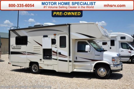 /TX 6-30-15 &lt;a href=&quot;http://www.mhsrv.com/coachmen-rv/&quot;&gt;&lt;img src=&quot;http://www.mhsrv.com/images/sold-coachmen.jpg&quot; width=&quot;383&quot; height=&quot;141&quot; border=&quot;0&quot;/&gt;&lt;/a&gt;
Used 2015 Coachmen Freelander Model 21QB. This Class C RV measures approximately 23 feet 6 inches in length with a large U-shaped booth, high gloss colored fiberglass sidewalls, fiberglass running boards, tinted windows, 3 burner range with oven, stainless steel wheel inserts, AM/FM stereo, power patio awning, rear ladder, 50 gallon fresh water tank, 5,000 lb. hitch, glass shower door, Onan generator, 80 inch long bed, roller bearing drawer glides, Azdel Composite sidewall, Thermofoil counter tops, swivel passenger seat, spare tire, exterior entertainment center and 24&quot; LCD TV w/DVD, electric awning, back-up camera, child safety net and ladder, heated holding tanks, Ford E-350 chassis, Ford V-10 engine, automatic transmission, 55 gallon fuel tank and more.  For additional information and photos please visit Motor Home Specialist at www.MHSRV .com or call 800-335-6054.