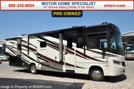 /SOLD - 7/16/15- CA
Used 2015 Forest River Georgetown: Model 328TS. This RV measures approximately 34 feet 2 inches in length &amp; features 3 slide-out rooms, beautiful colored gel coat side walls with enhanced graphics, electric awning and frameless windows, front drop down over head bunk, stainless steel package featuring a residential refrigerator, stainless steel microwave, stainless steel oven. You will also find an exterior entertainment center, 13.5 BTU A/C with heat strips (Rear), 15.0 BTU A/C with heat strips (Front), convection/microwave with oven, auto transfer switch, exterior cargo tray, washer/dryer combo and home theater system, Ford Triton V-10 engine, deluxe solid surface kitchen countertops, Arctic Pack w/ Enclosed Tanks, Automatic Leveling Jacks &amp; much more. For additional information and photos please visit Motor Home Specialist at www.MHSRV .com or call 800-335-6054.