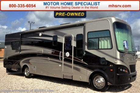 /SOLD - 7/16/15- TX
Used Tiffin RV for Sale- 2007 Tiffin Allegro Bay 34XB with 2 slides and 24,654 miles. This RV is approximately 34 feet 11 inches in length, Chevrolet 8100 engine, Workhorse chassis, power mirrors with heat, power visors, power windows, 7KW Onan generator 354 hours, power patio awning, window awning, slide-out room toppers, gas/electric water heater, driver&#39;s door, 50 amp service, clear front paint mask, LED running lights, water filtration system, exterior shower, fiberglass roof with ladder, 10K lb. hitch, automatic leveling system, 3 camera monitoring system, Xantrax inverter, leather sofa with sleeper, booth converts to sleeper, dual pane windows, day/night shades, central vacuum, 3 burner range with oven, solid surface counter, washer/dryer combo, dual sleep number bed, 2 ducted roof A/Cs and 2 TVs. For additional information and photos please visit Motor Home Specialist at www.MHSRV .com or call 800-335-6054.