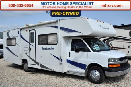 /SOLD - 7/16/15- TX
Used Coachmen RV for Sale- 2007 Coachmen Freelander 2890QB is approximately 30 feet 3 inches in length with 46,915 miles, Chevrolet 6.0L engine, power windows and locks, 4KW Onan generator with 376 hours, patio awning, water heater, pass-thru storage, wheel simulators, 3.5K lb. hitch, booth converts to sleeper, sofa with sleeper, night shades, 3 burner range, microwave, all in 1 bath, glass door shower, cab over bunk, A/C and much more.  For additional information and photos please visit Motor Home Specialist at www.MHSRV .com or call 800-335-6054.
