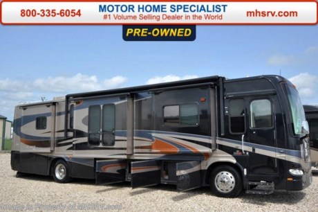 /SOLD 6/11/15
Used Damon RV for Sale-  2008 Damon Tuscany 4055 with 5 slides and 45,542 miles. This RV is approximately 40 feet in length with a 350 HP Caterpillar diesel engine, Freightliner raised rail chassis, power mirrors with heat, 7.5KW Onan generator with AGS, power patio awning, door awning, slide-out room toppers, gas/electric water heater, pass-thru storage with side swing baggage doors, full length slide-out cargo tray, aluminum wheels, exterior shower, hitch, automatic hydraulic leveling system, 3 camera monitoring system, Magnum inverter, ceramic tile floors, dual pan windows, convection microwave, solid surface counters, washer/dryer combo, queen size bed, 2 ducted roof A/Cs and 2 LCD TVs. For additional information and photos please visit Motor Home Specialist at www.MHSRV .com or call 800-335-6054.