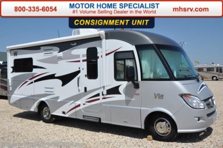 /SOLD 9/28/15 CA
Used Winnebago RV for Sale- 2013 Winnebago Via 25T with slide and 28,201 miles. This RV is approximately 25 feet in length with a Mercedes engine, Sprinter chassis, GPS, power mirrors with heat, power windows, 3.6KW Onan generator with 14 hours, power patio awning, slide-out room toppers, gas/electric water heater, driver&#39;s door, pass-thru storage, tank heater, water filtration system, exterior shower, 5K lb. hitch, 3 camera monitoring system, Xantrax inverter, solar/black-out shades, convection microwave, sink covers, all in 1 bath, ducted A/C, 2 LED TVs and much more. For additional information and photos please visit Motor Home Specialist at www.MHSRV .com or call 800-335-6054.
